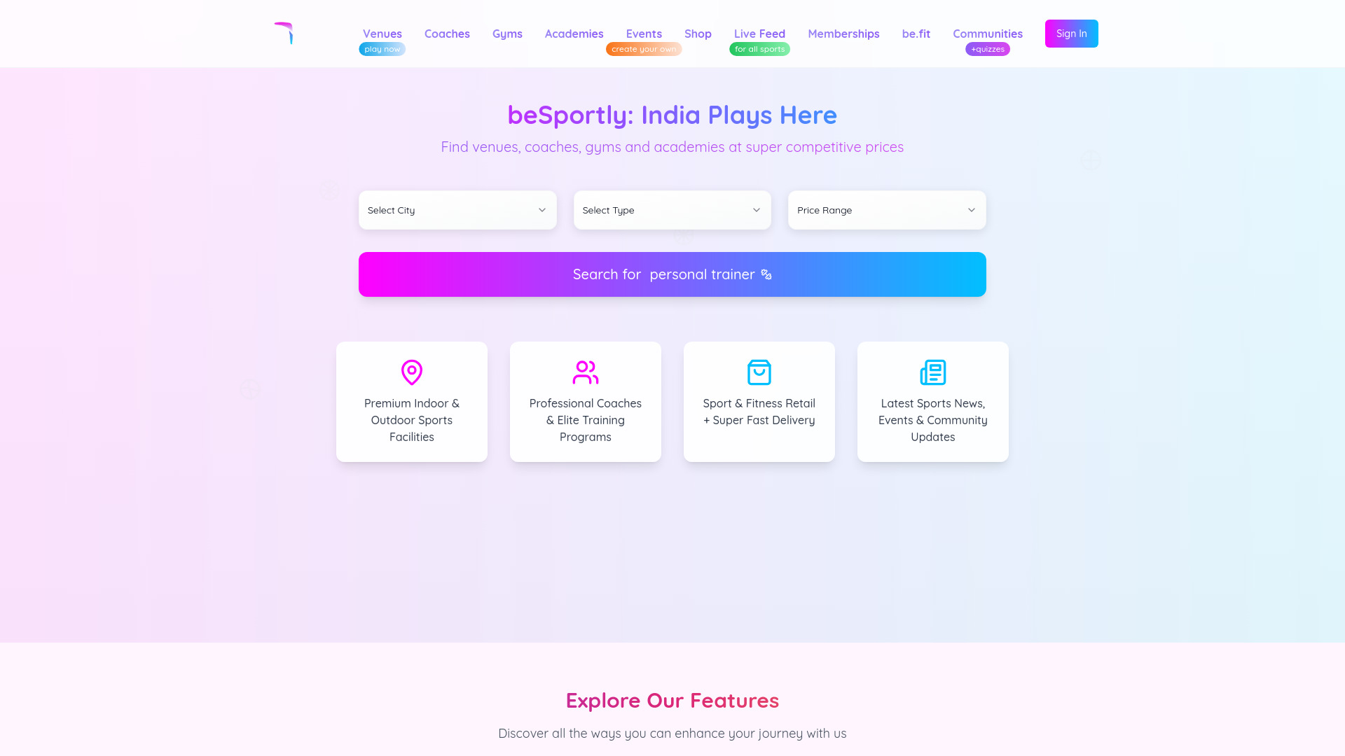beSportly网页截图,beSportly网页快照