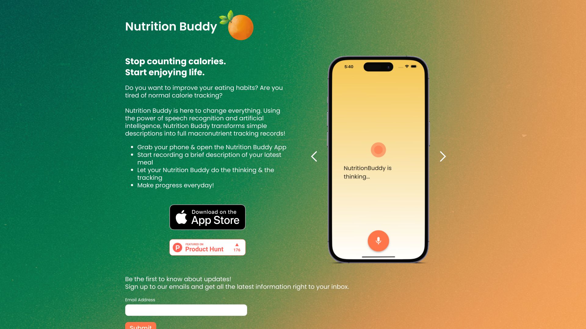 Nutrition Buddy网页截图,Nutrition Buddy网页快照