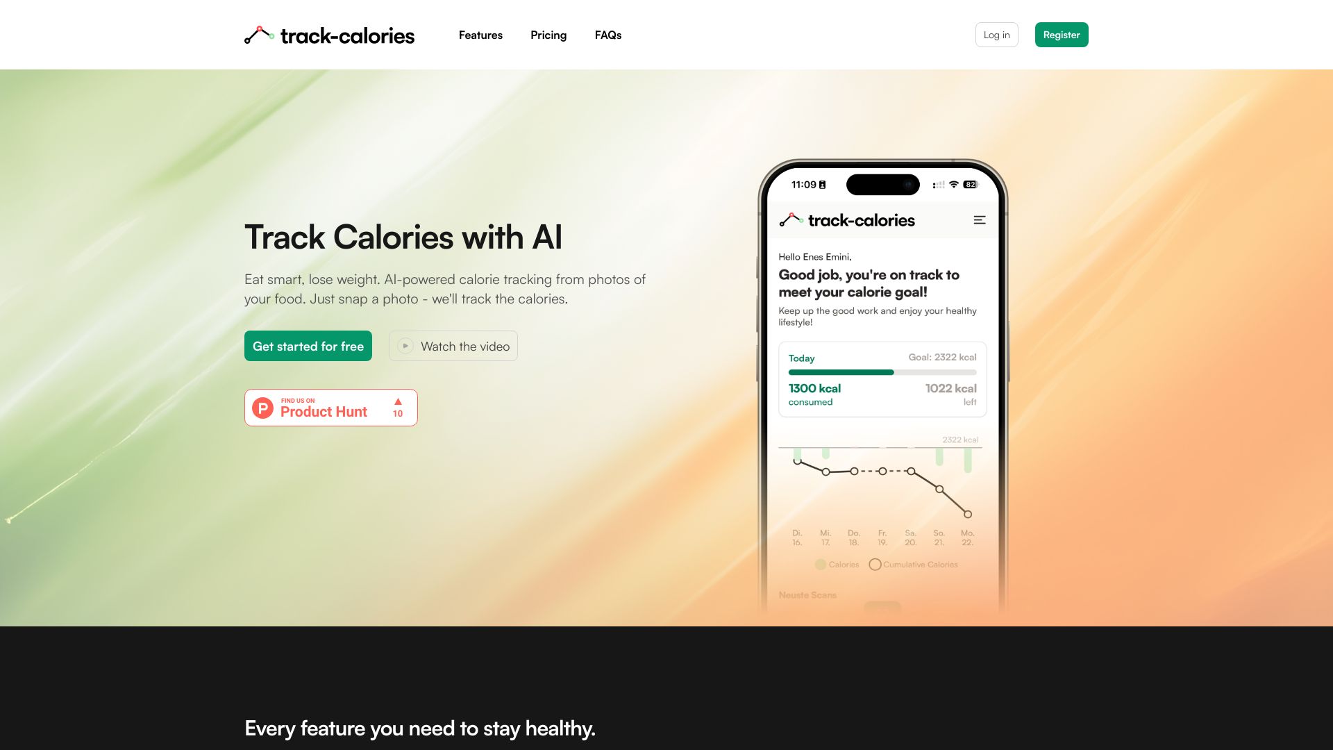 track-calories.com网页截图,track-calories.com网页快照