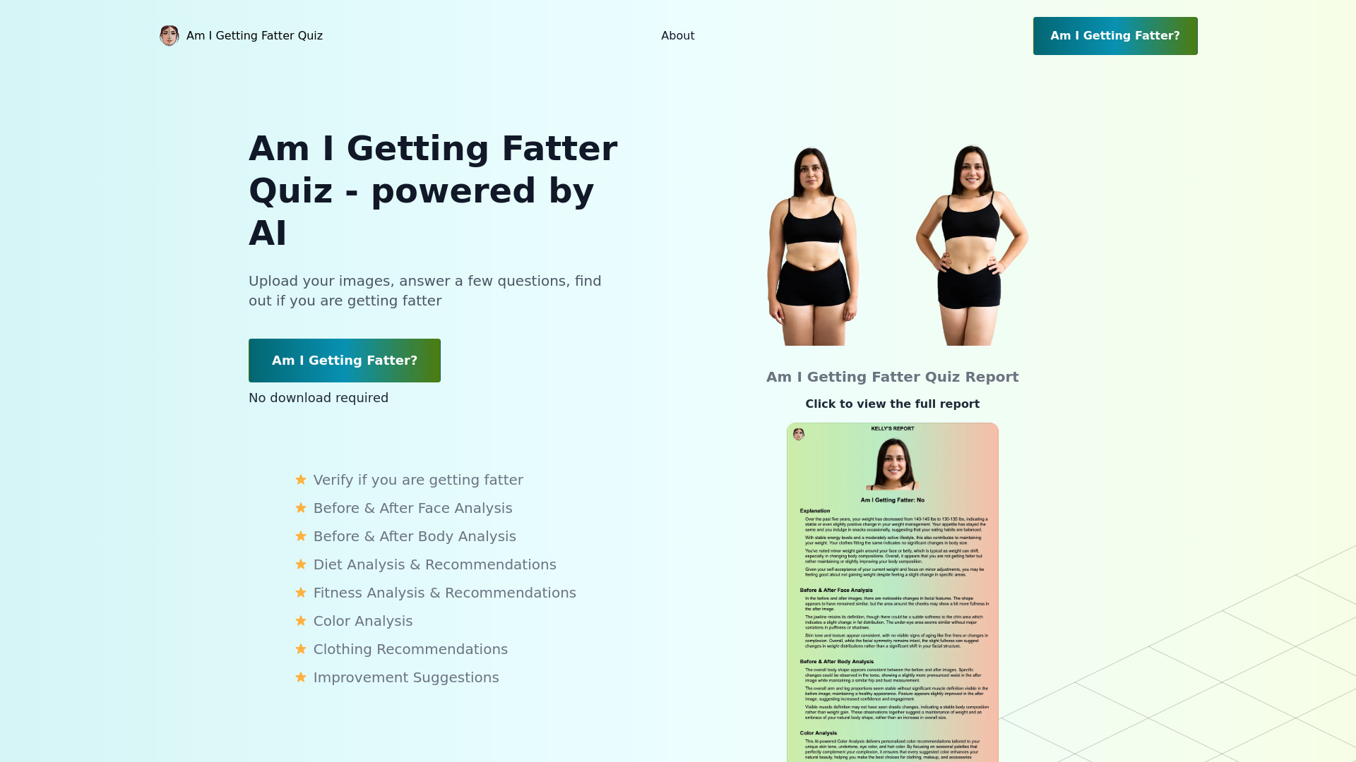 Am I Getting Fatter Quiz网页截图,Am I Getting Fatter Quiz网页快照