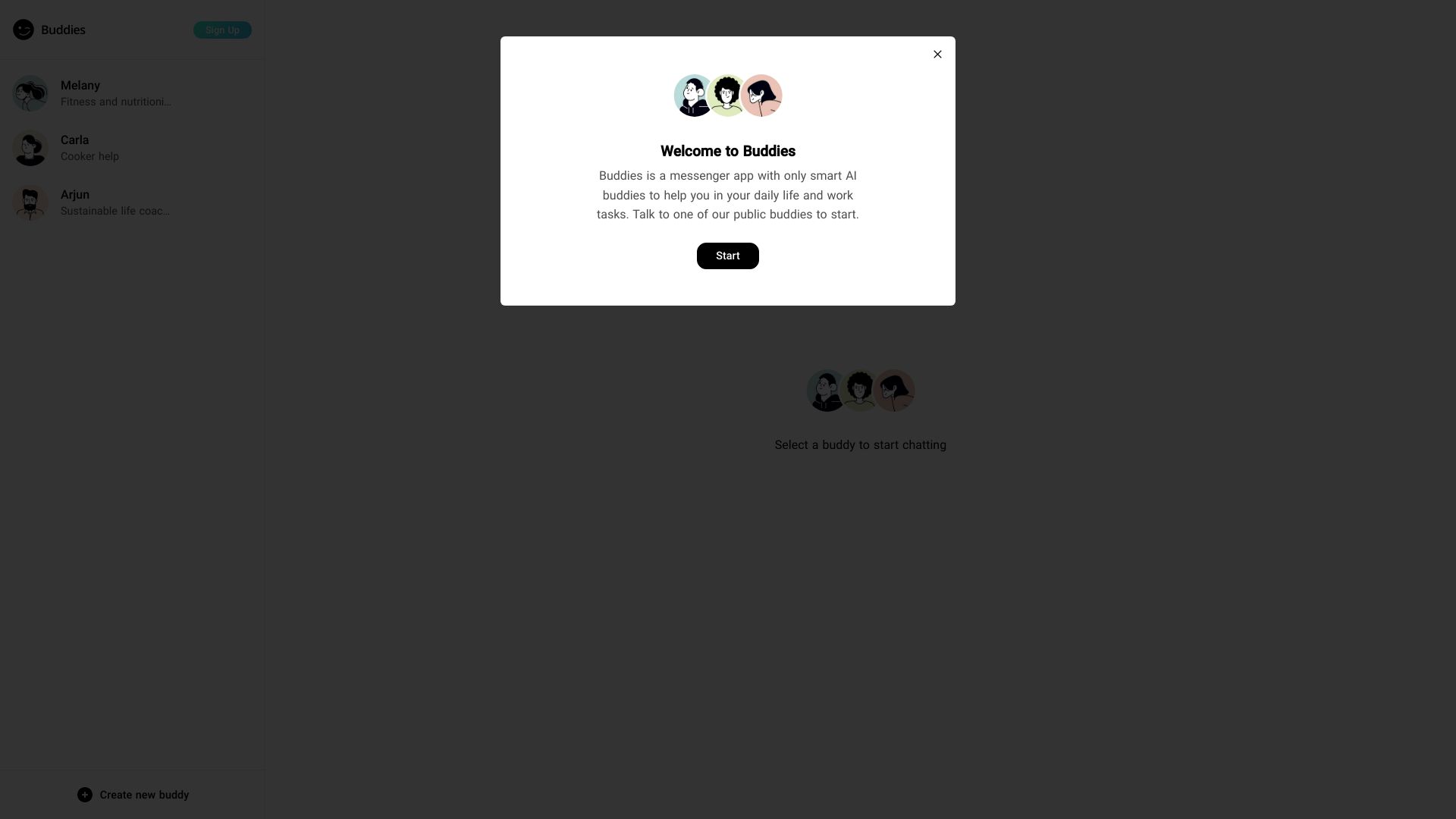 Buddies网页截图,Buddies网页快照