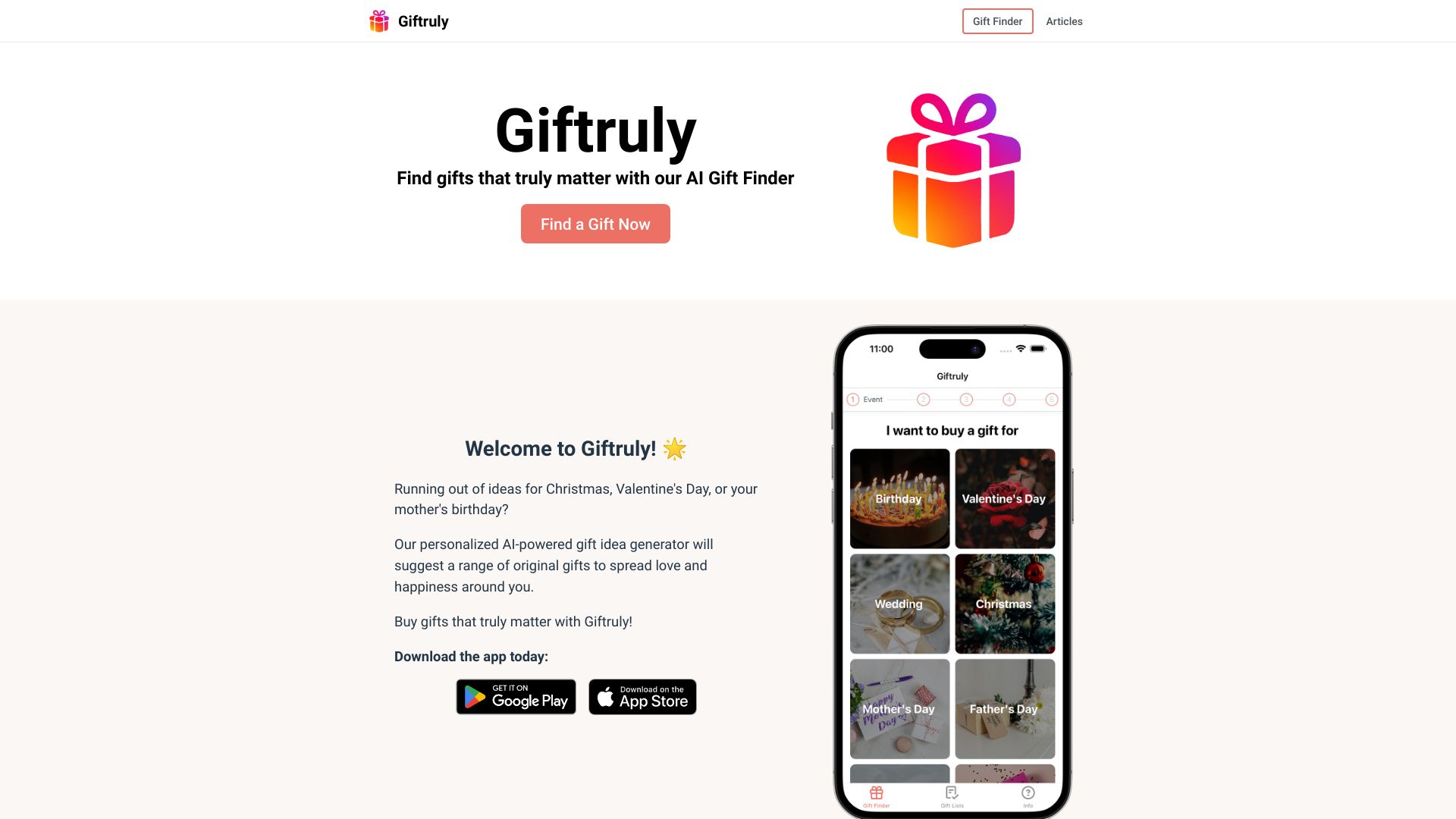 Giftruly网页截图,Giftruly网页快照