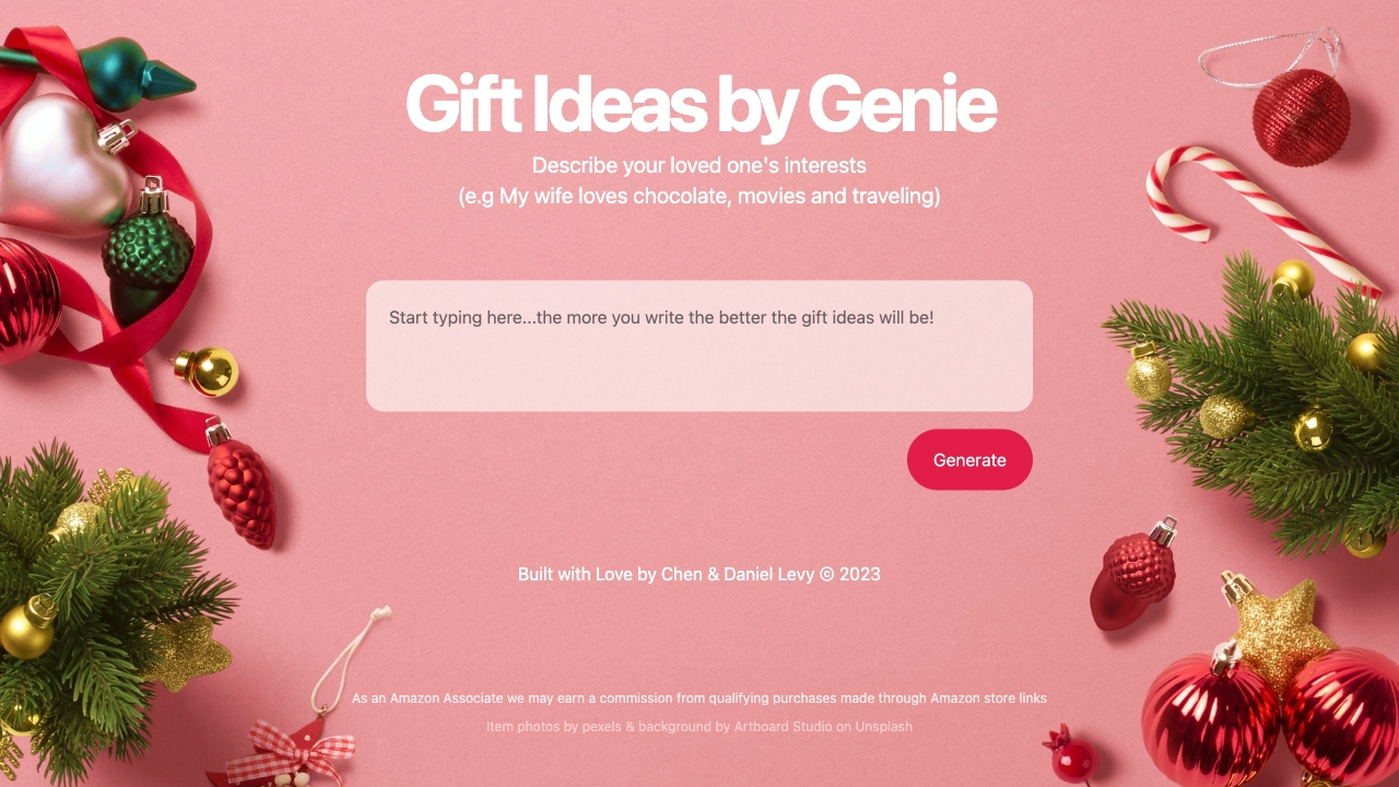 Gifts Genie网页截图,Gifts Genie网页快照