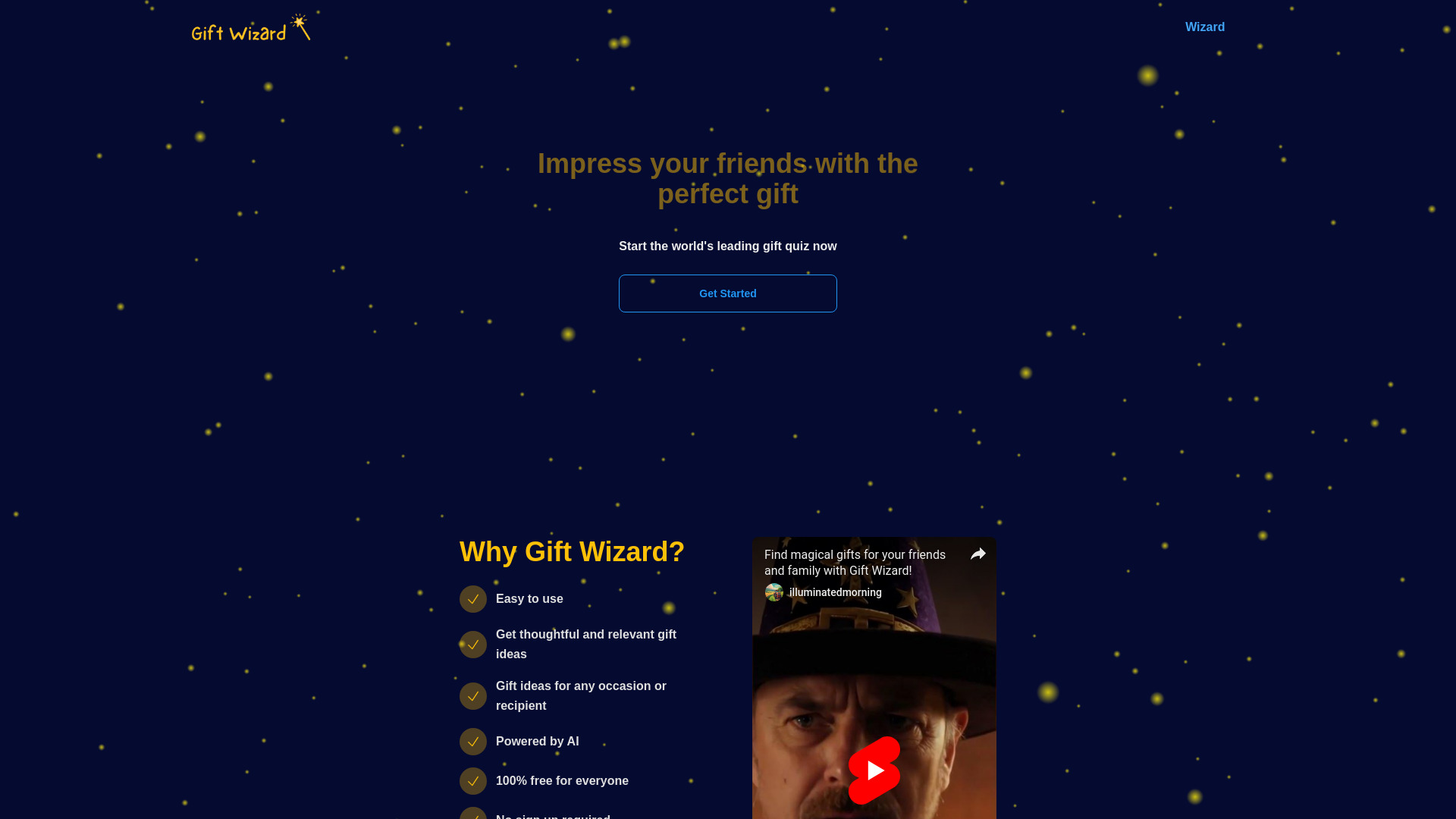 Gift Wizard网页截图,Gift Wizard网页快照