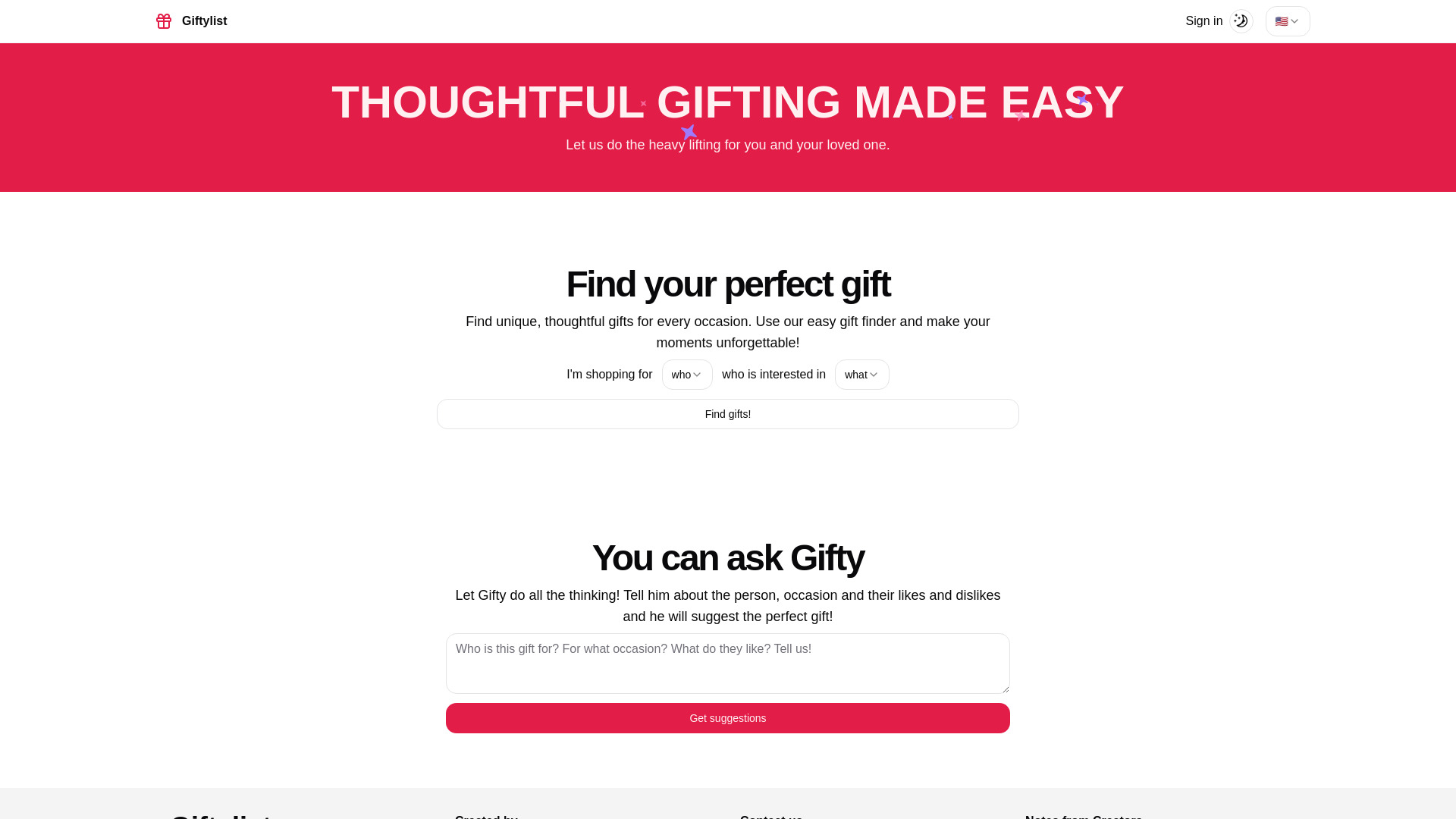 Giftylist.com网页截图,Giftylist.com网页快照