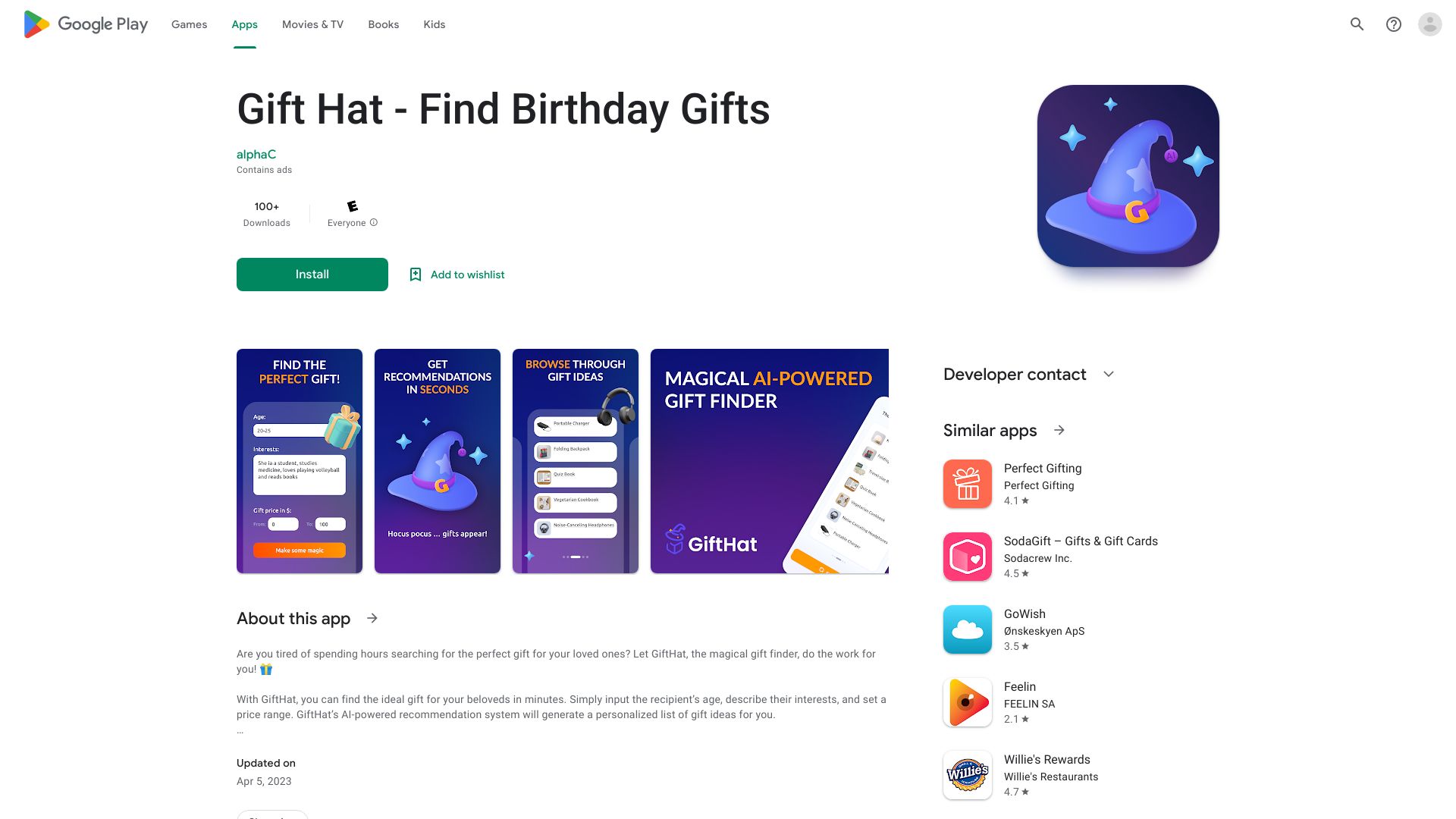 GiftHat网页截图,GiftHat网页快照
