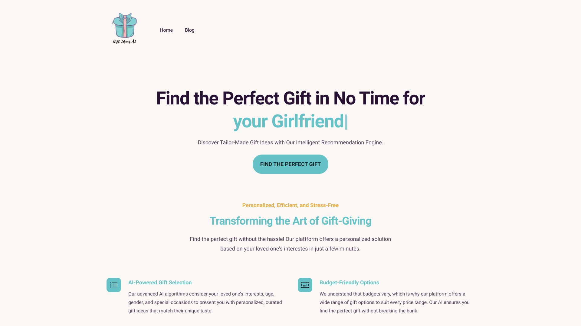 GiftIdeasAI网页截图,GiftIdeasAI网页快照