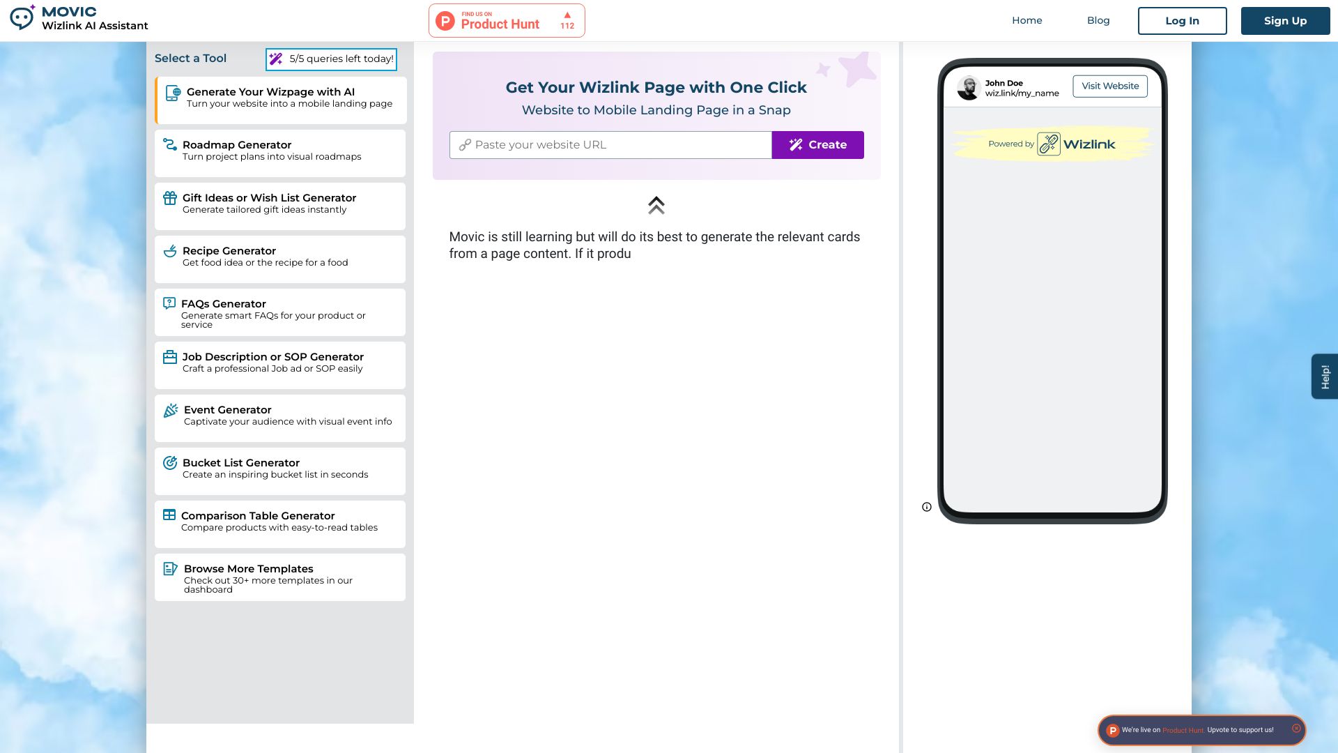 Wizlink AI网页截图,Wizlink AI网页快照