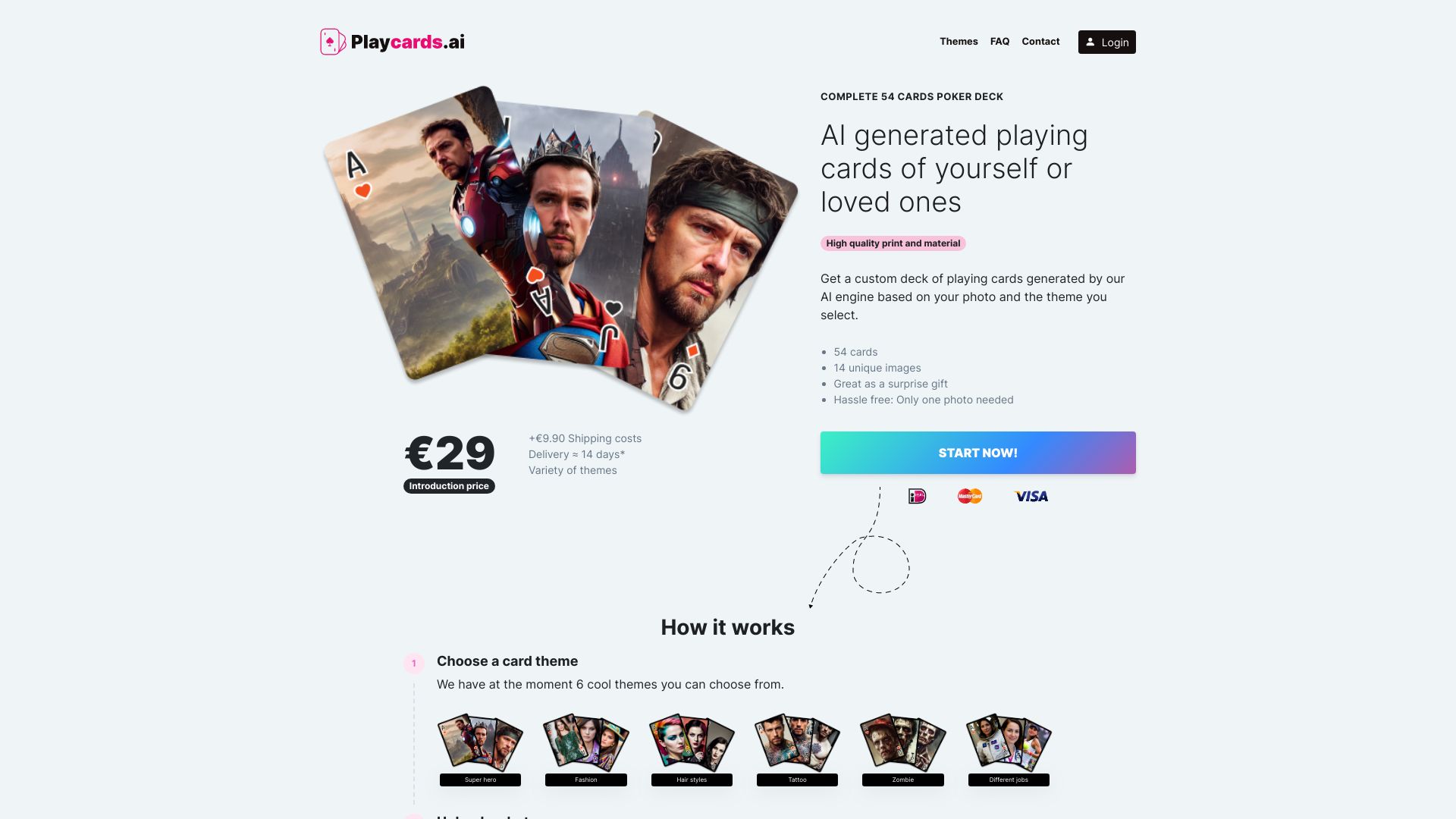 Playcards AI网页截图,Playcards AI网页快照