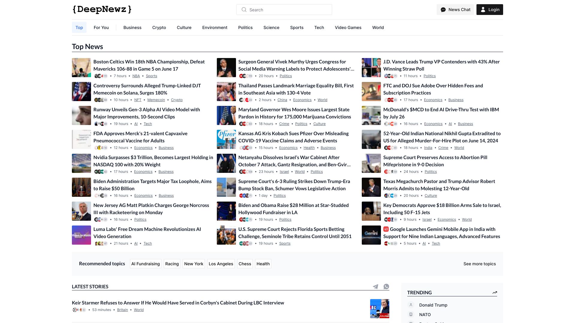 DeepNewz网页截图,DeepNewz网页快照