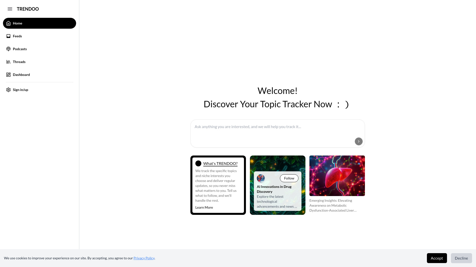 Trendoo网页截图,Trendoo网页快照