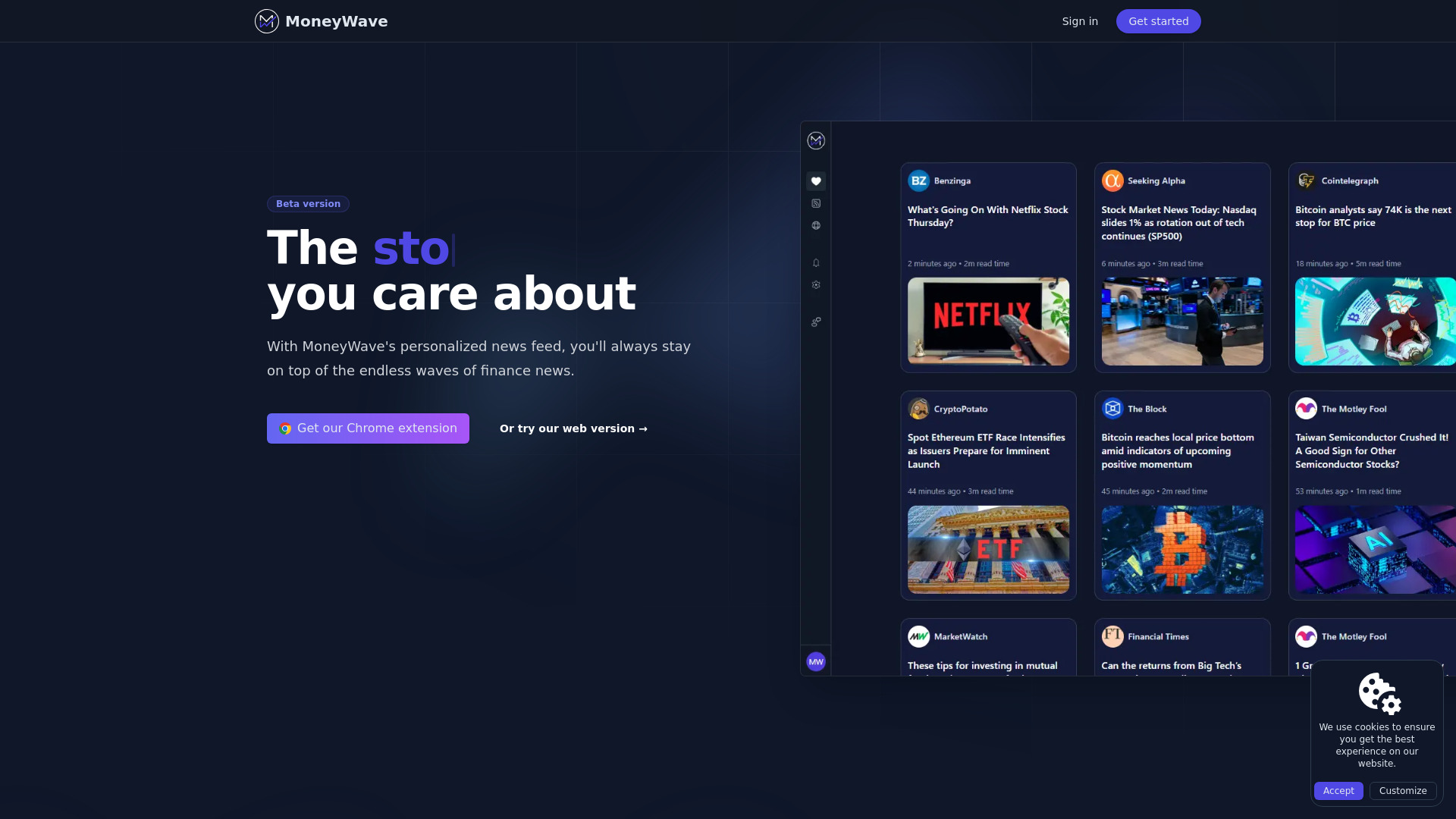 MoneyWave网页截图,MoneyWave网页快照