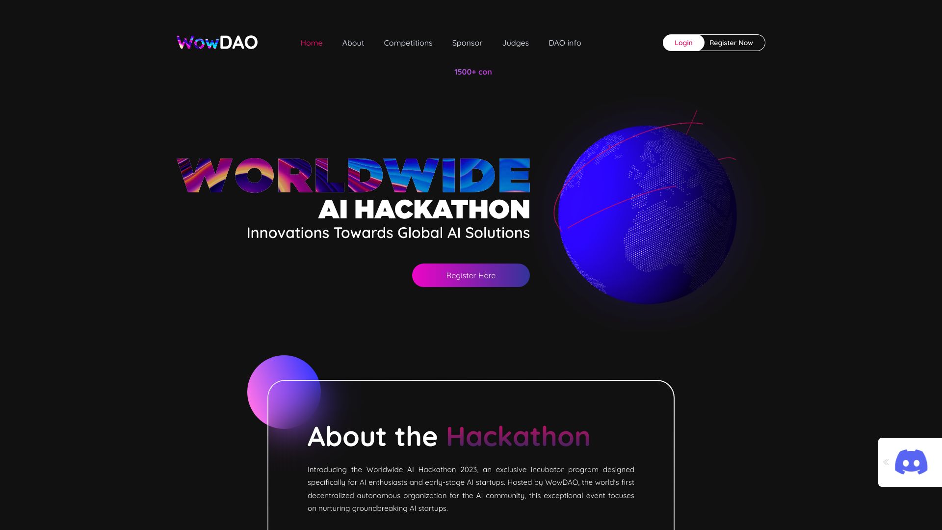 Worldwide AI Hackathon网页截图,Worldwide AI Hackathon网页快照