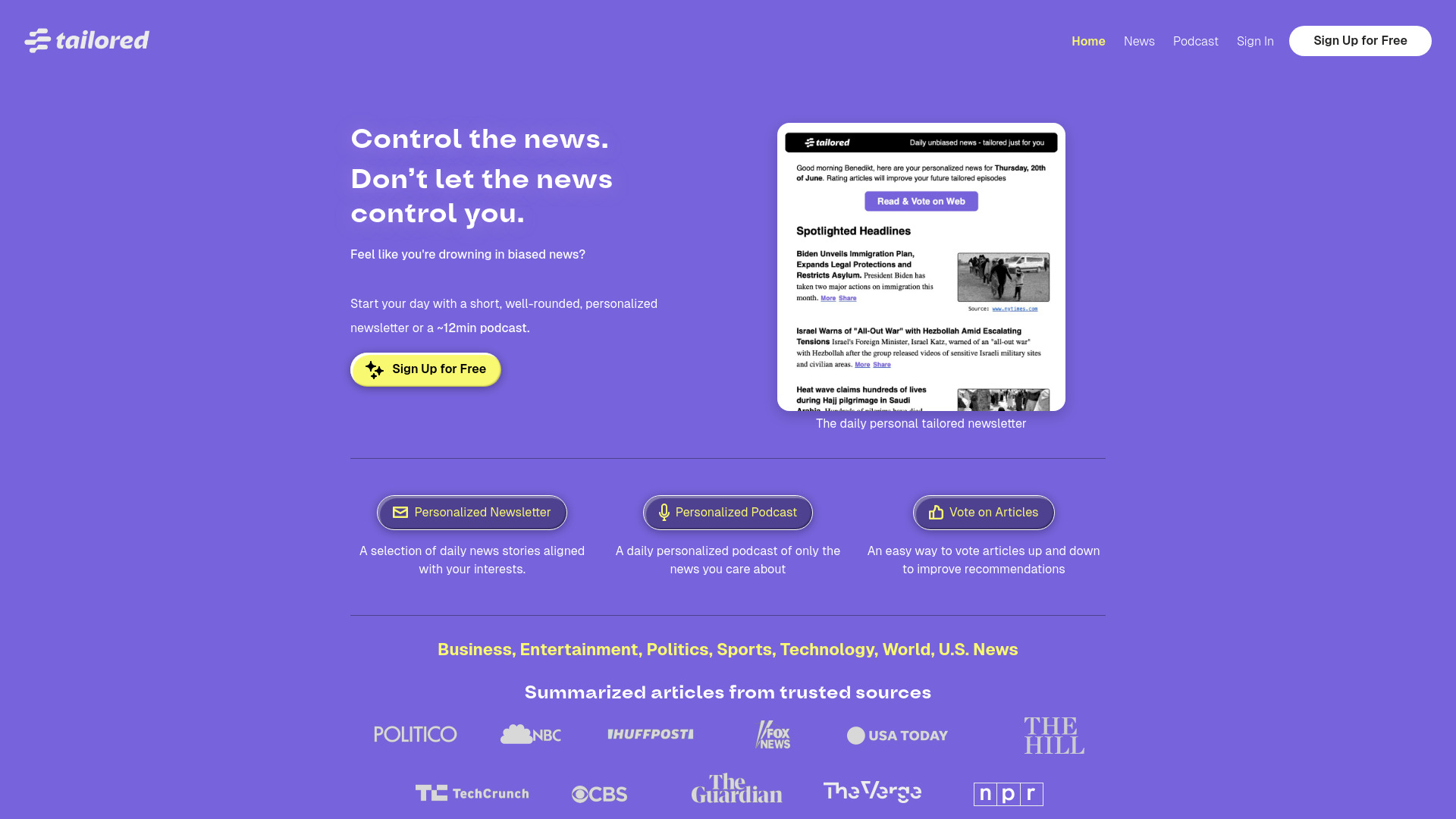Tailored Pod网页截图,Tailored Pod网页快照