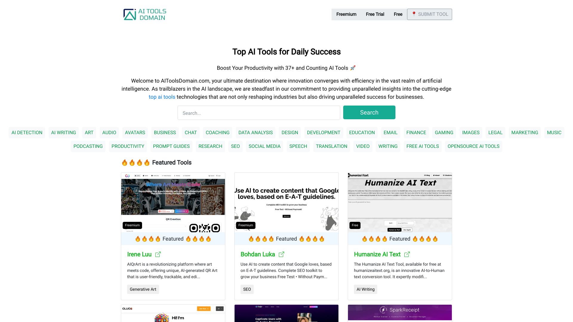 aitoolsdomain.com网页截图,aitoolsdomain.com网页快照