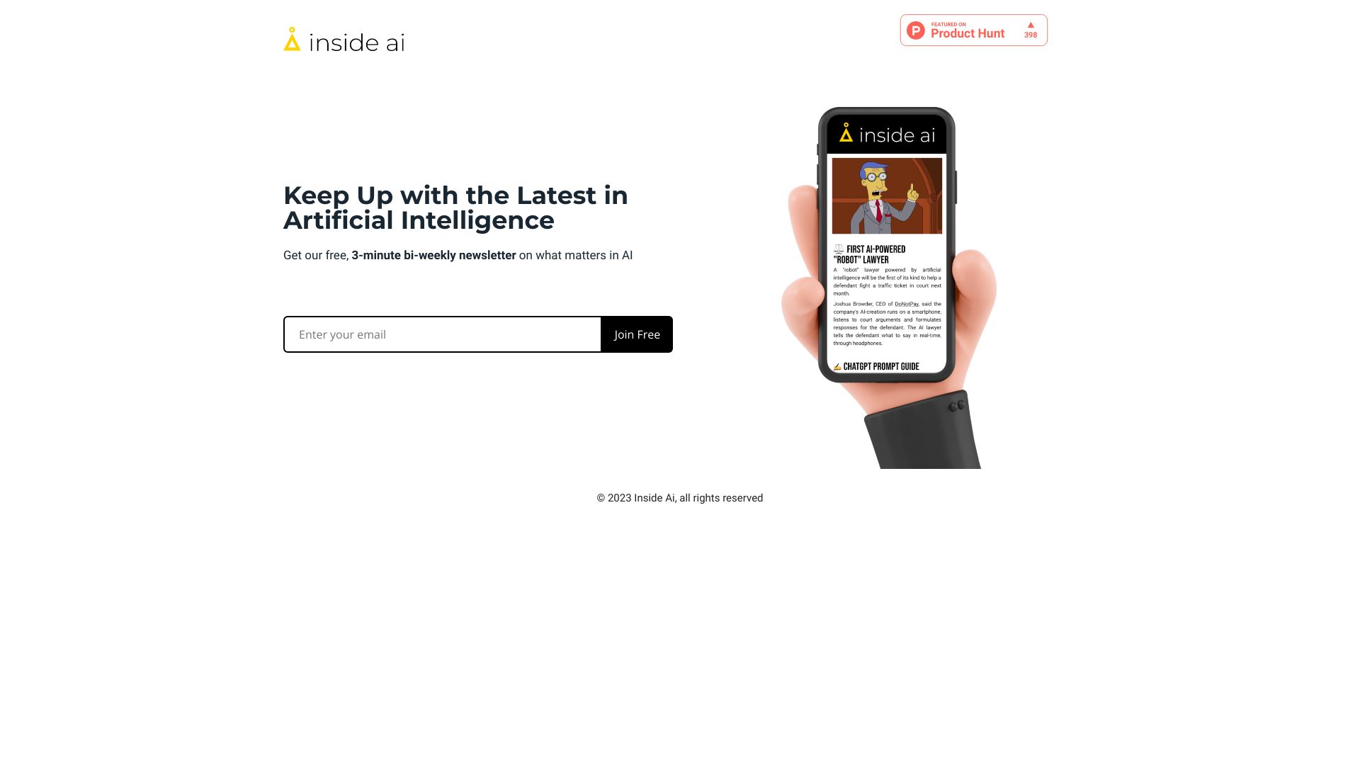 Inside AI网页截图,Inside AI网页快照