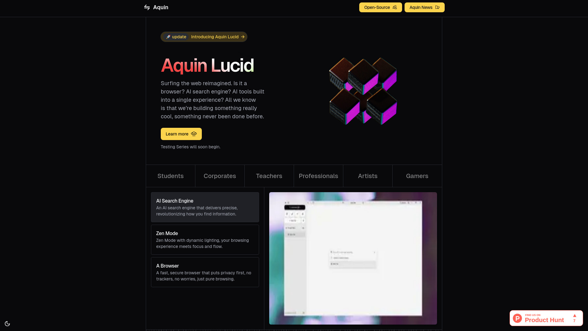 Aquin网页截图,Aquin网页快照