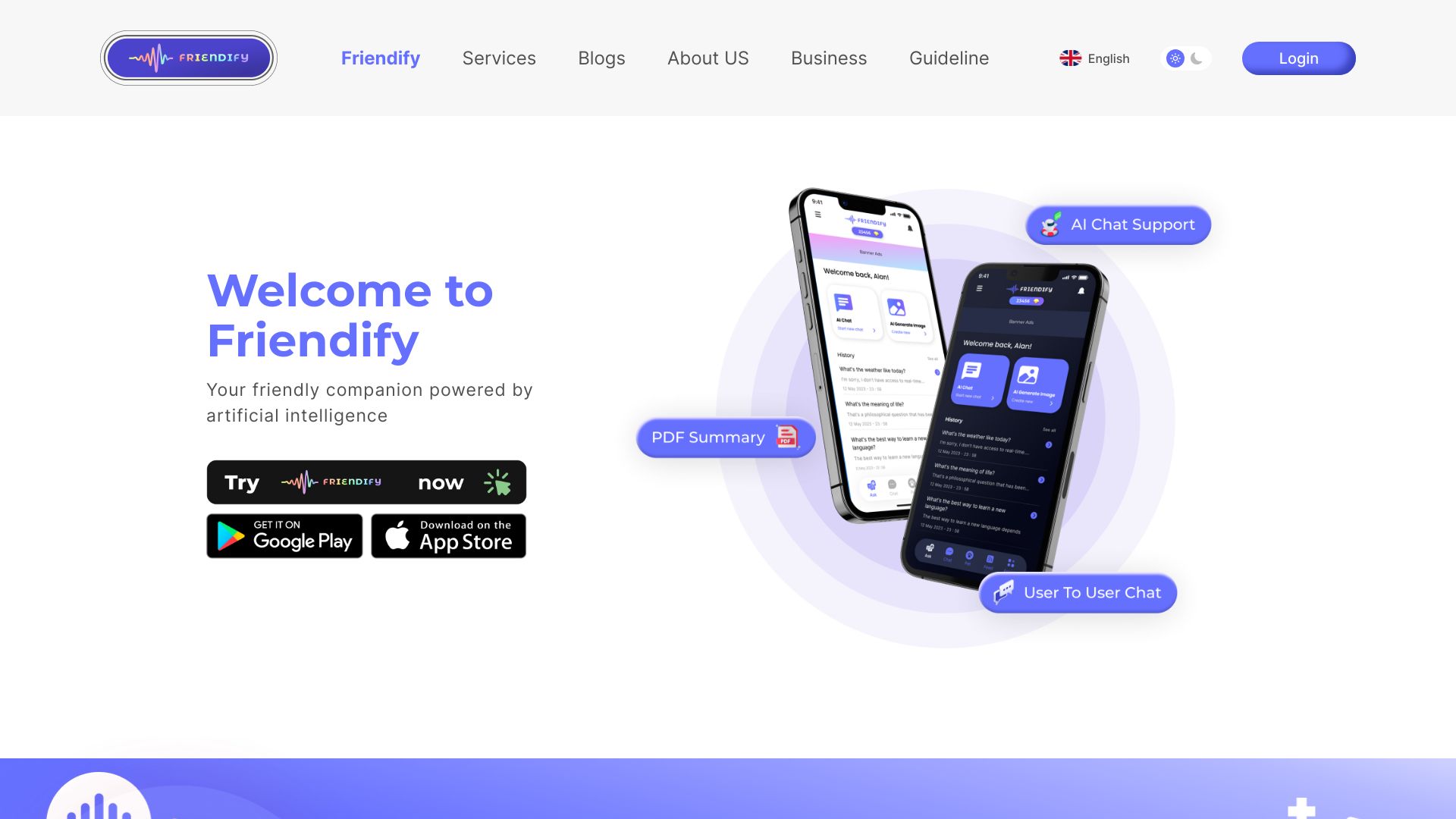 Friendify AI网页截图,Friendify AI网页快照