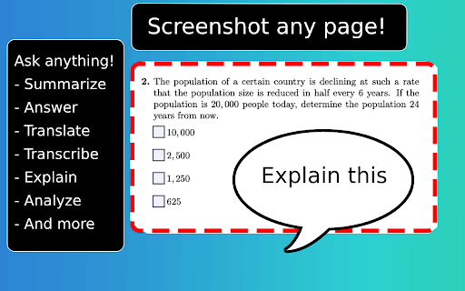 Ask Screenshot for Claude网页截图,Ask Screenshot for Claude网页快照