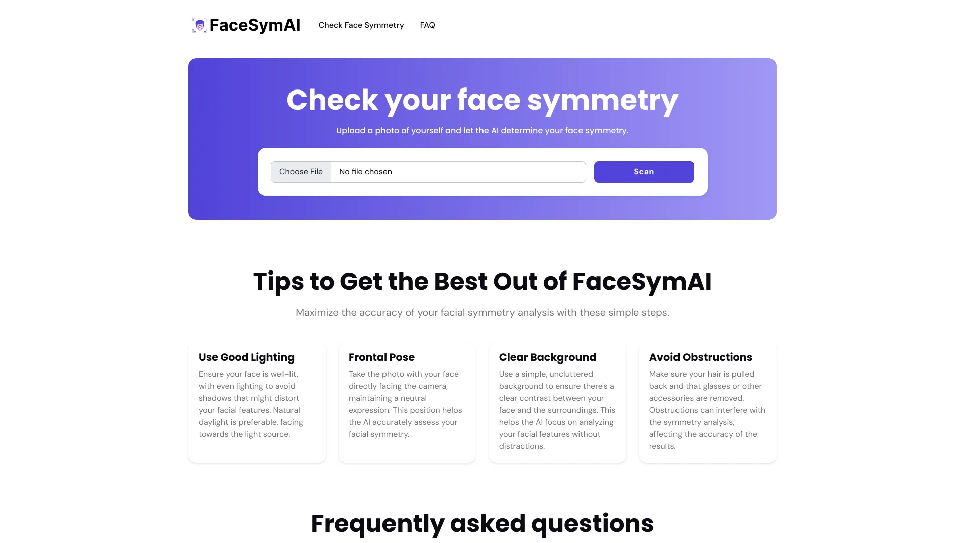 FaceSymAI网页截图,FaceSymAI网页快照