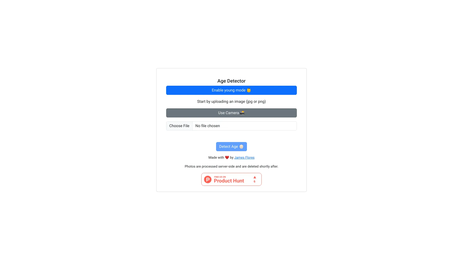 Age Detector网页截图,Age Detector网页快照