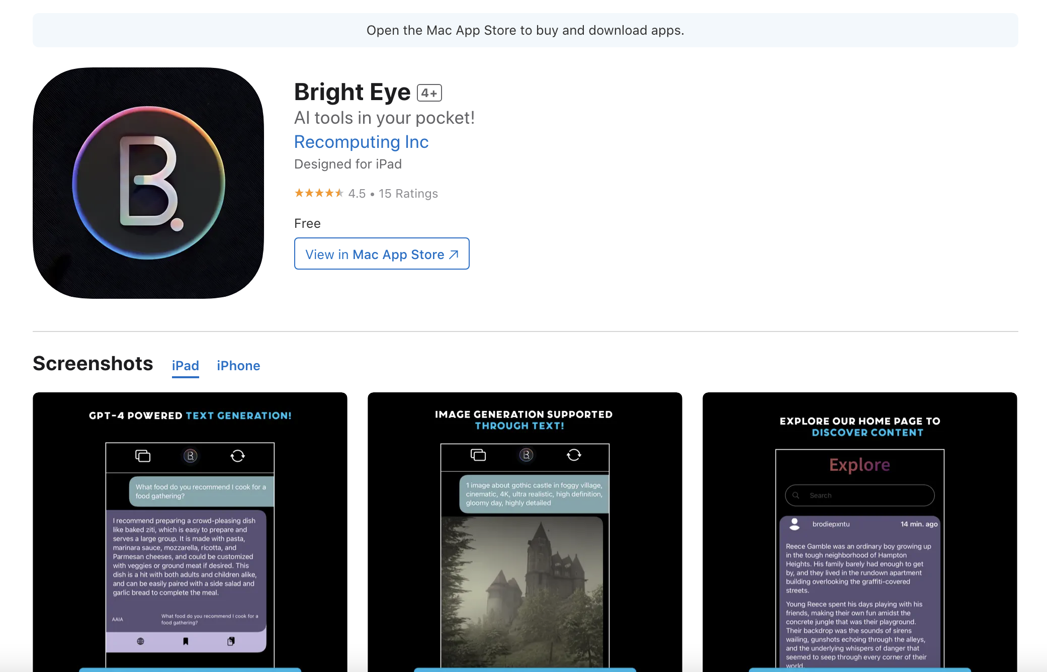 Bright Eye网页截图,Bright Eye网页快照