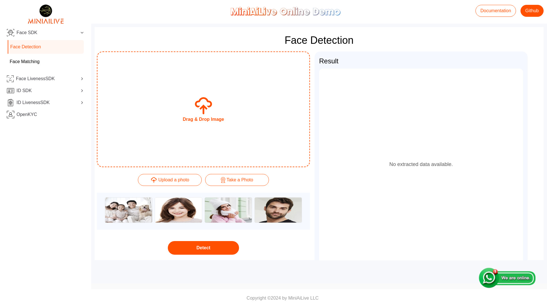 Face & ID Recognition Online Demo网页截图,Face & ID Recognition Online Demo网页快照