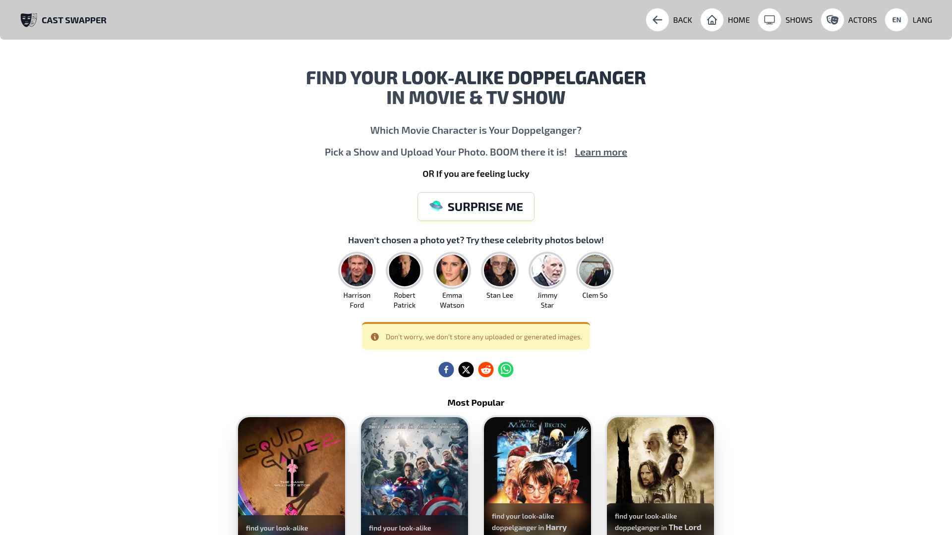 Cast Swapper网页截图,Cast Swapper网页快照