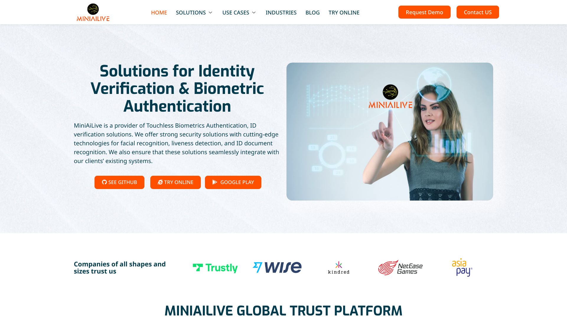 Face Recognition, Liveness Detection, ID Document Recognition SDK网页截图,Face Recognition, Liveness Detection, ID Document Recognition SDK网页快照