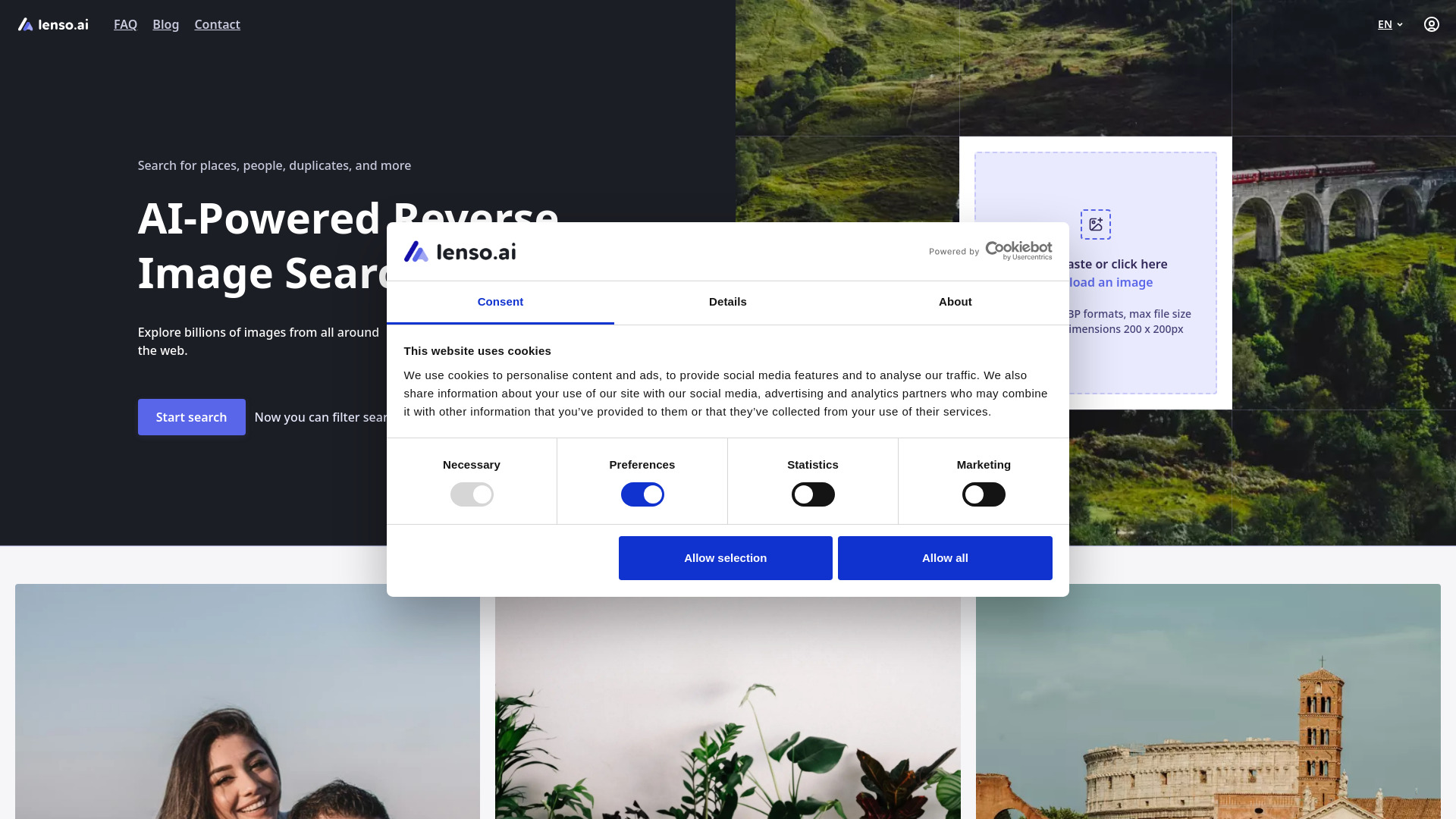 lenso.ai网页截图,lenso.ai网页快照