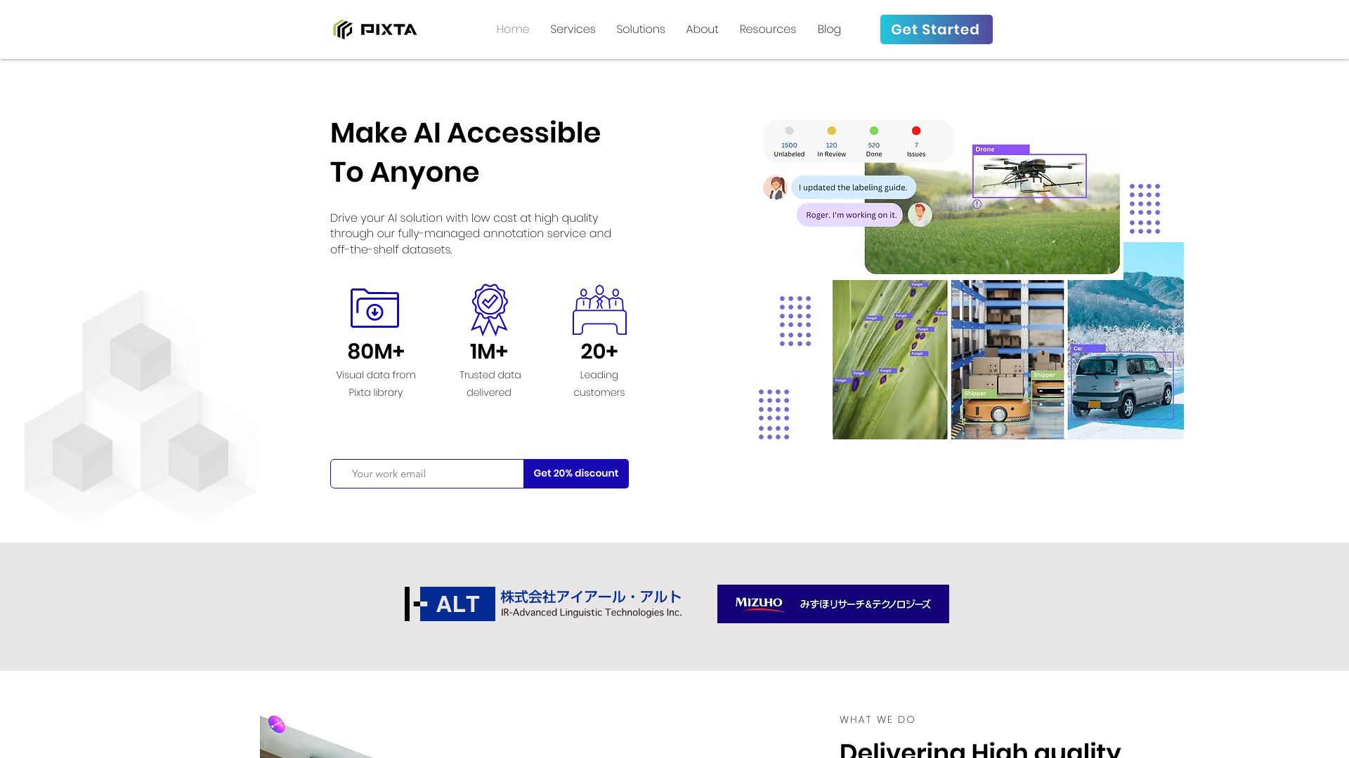PIXTA AI – AI/ML Training data service网页截图,PIXTA AI – AI/ML Training data service网页快照