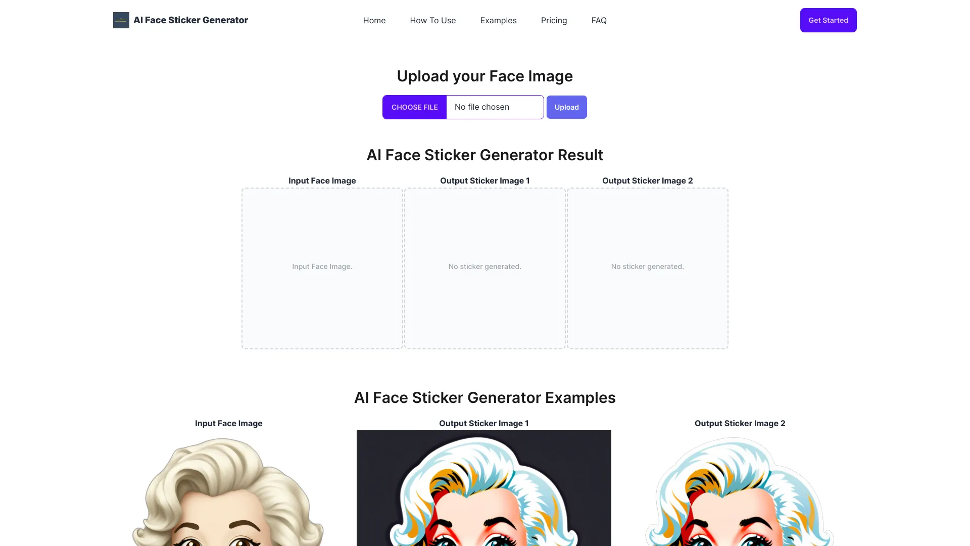 ai face sticker generator网页截图,ai face sticker generator网页快照