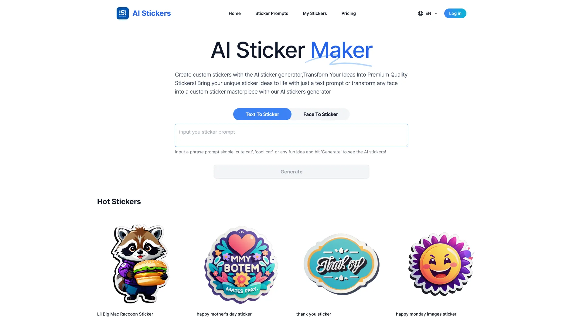 AI Stickers网页截图,AI Stickers网页快照