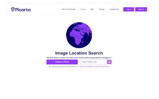 Picarta AI网页截图,Picarta AI网页快照
