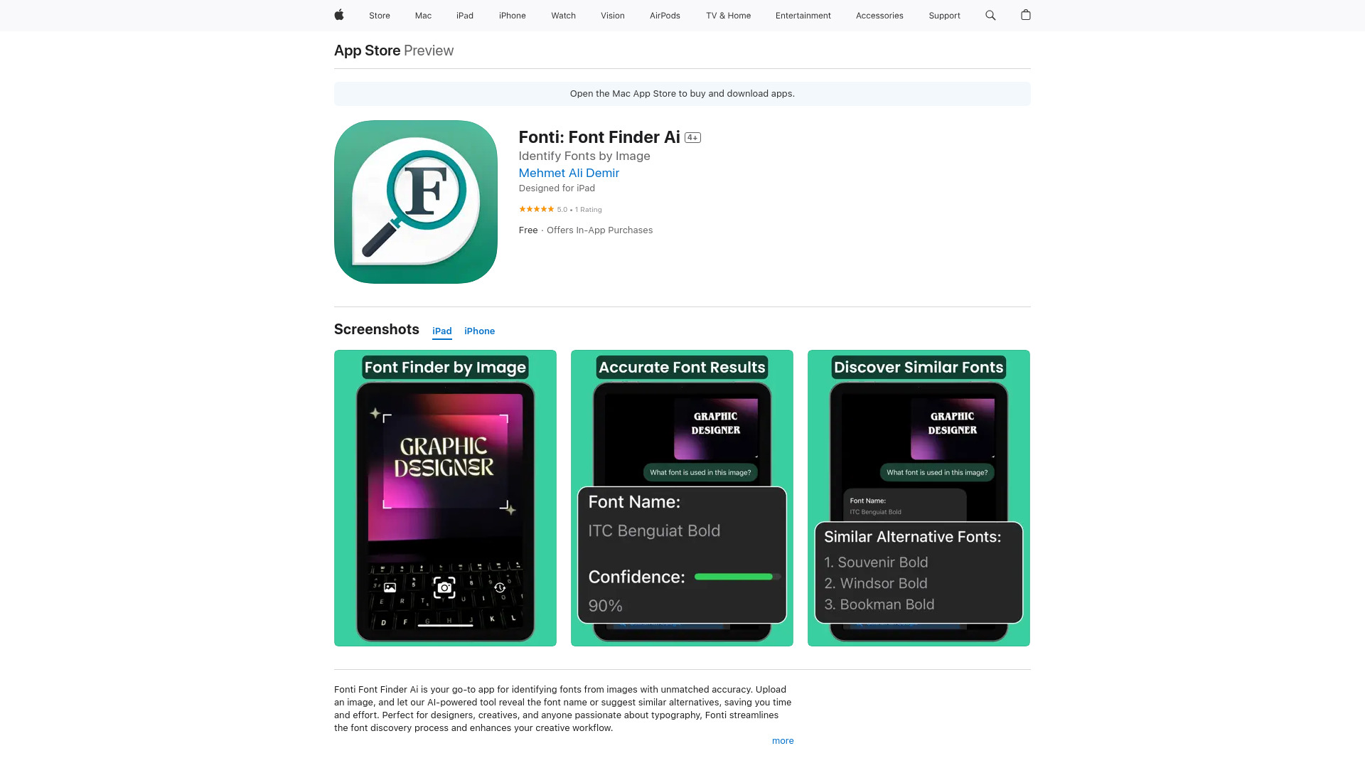 Fonti: Font Finder Ai网页截图,Fonti: Font Finder Ai网页快照