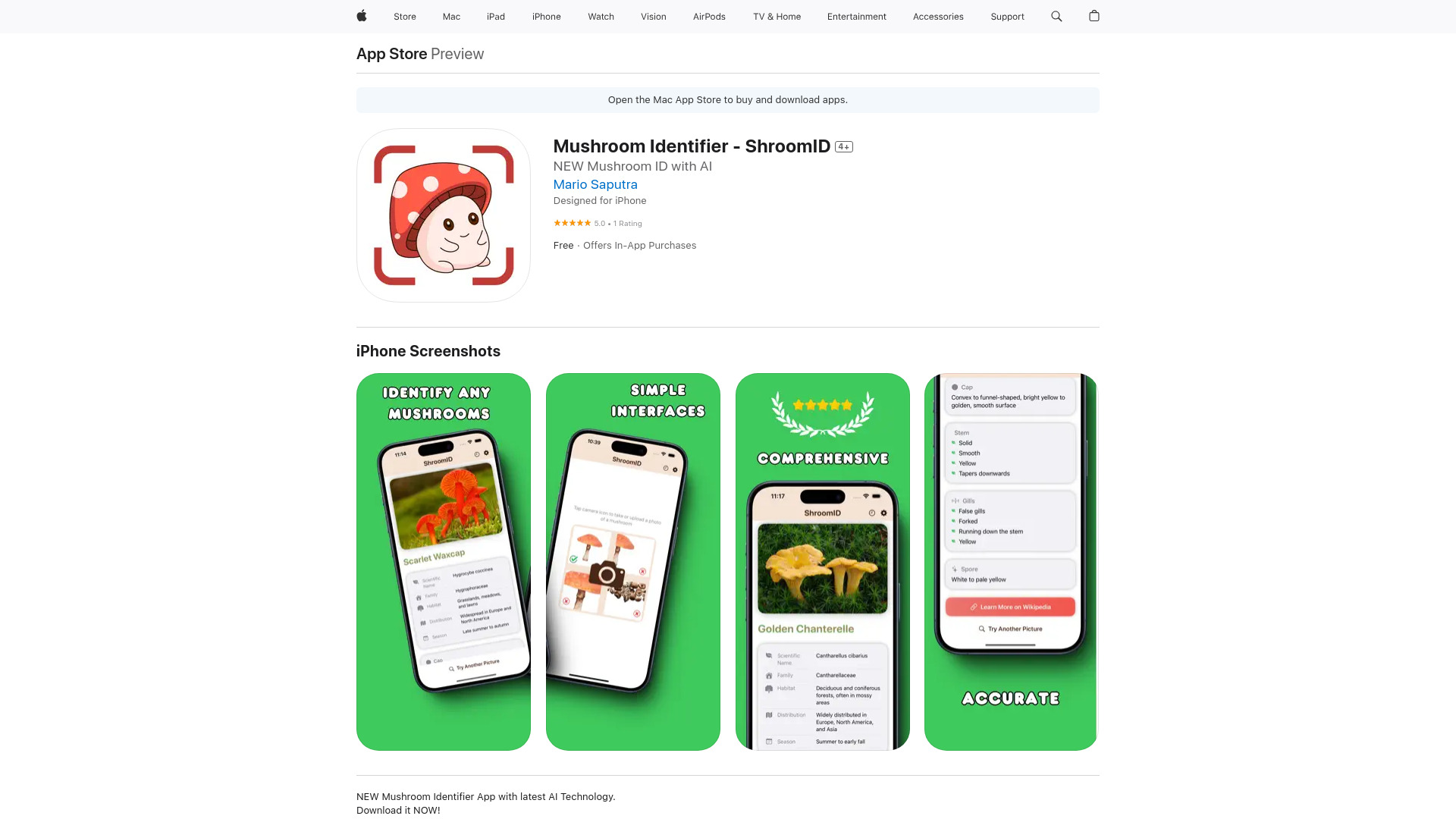 Mushroom Identifier – ShroomID网页截图,Mushroom Identifier – ShroomID网页快照