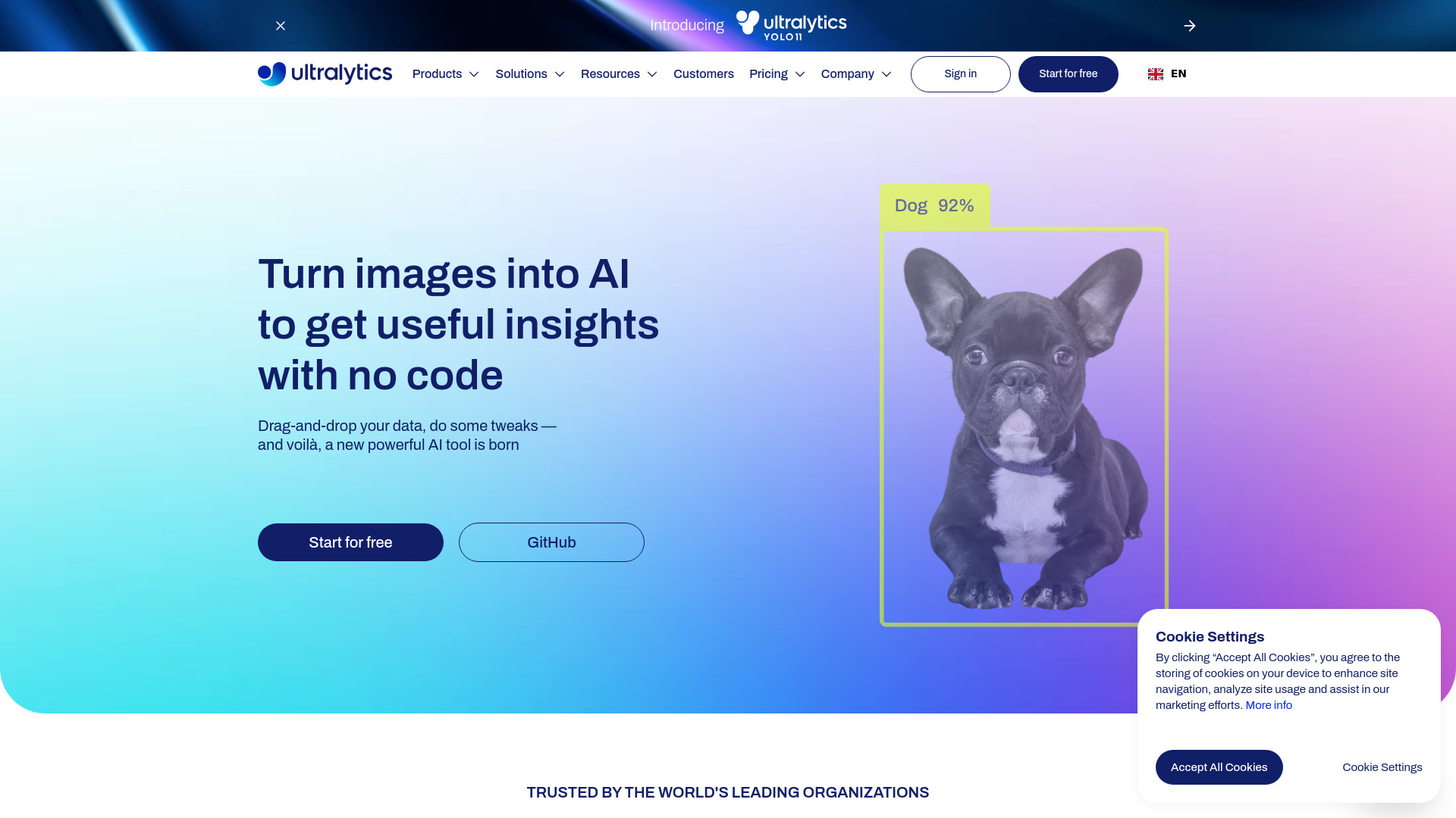 Ultralytics网页截图,Ultralytics网页快照