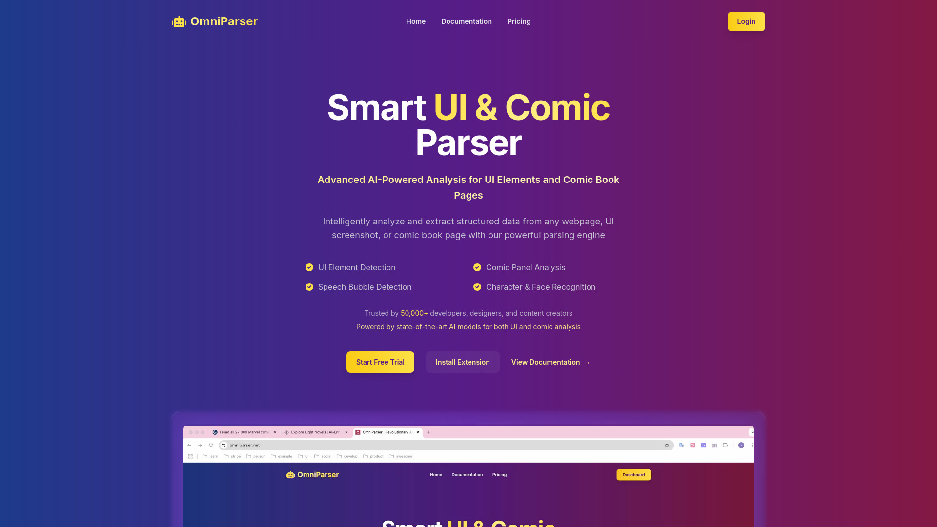 Omniparsr网页截图,Omniparsr网页快照
