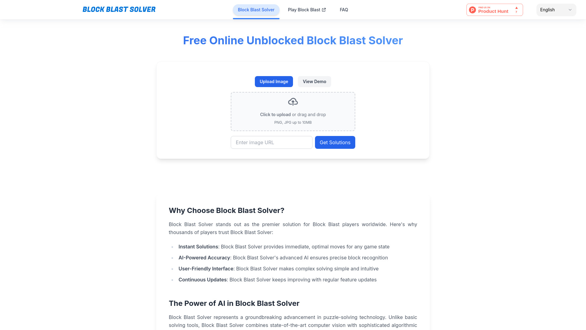 Block Blast Solver网页截图,Block Blast Solver网页快照