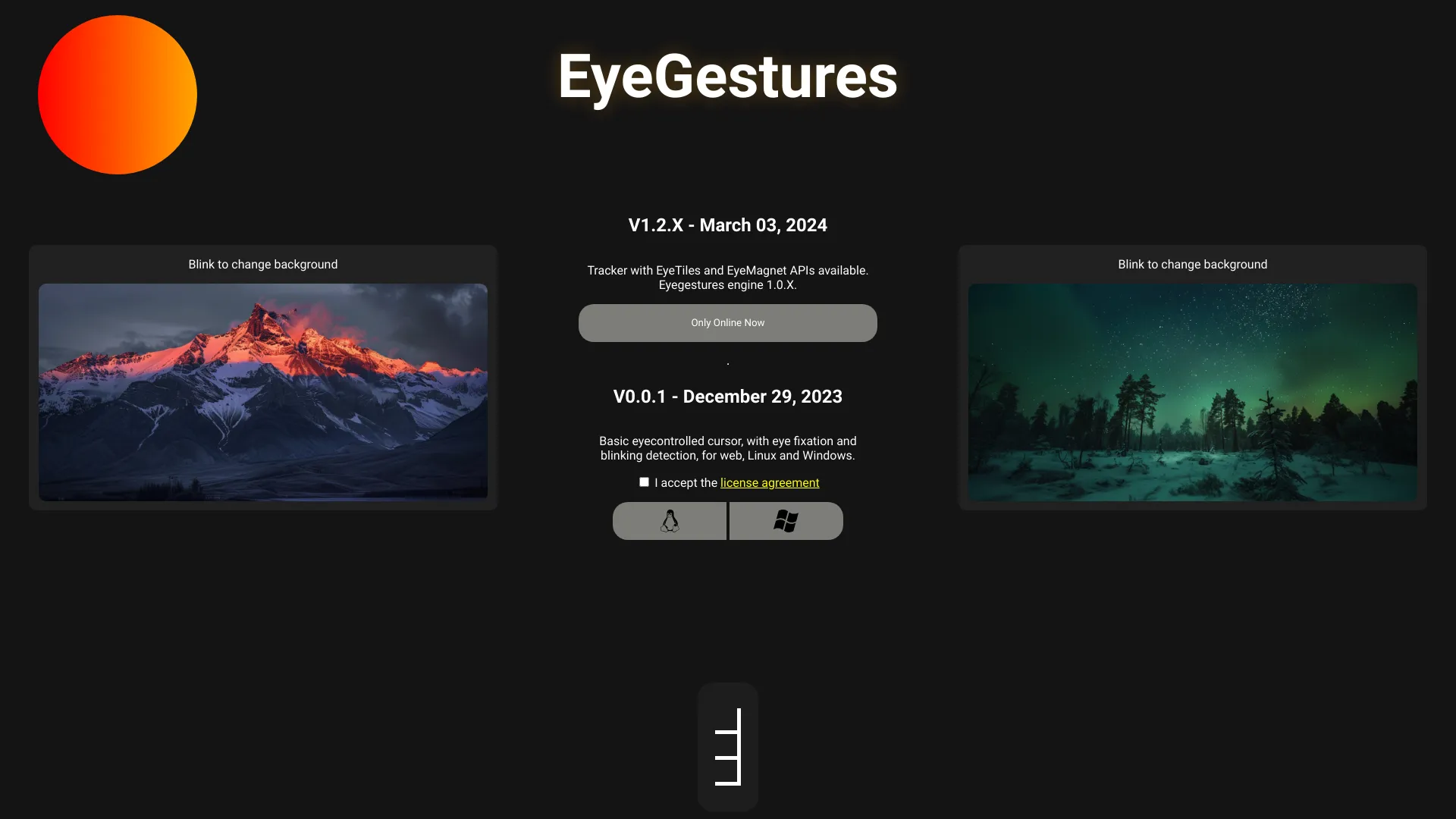 EyeGestures网页截图,EyeGestures网页快照