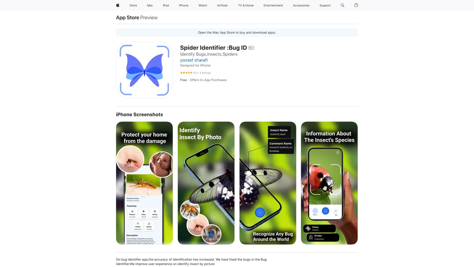 Bug Identifier : Insect ID网页截图,Bug Identifier : Insect ID网页快照