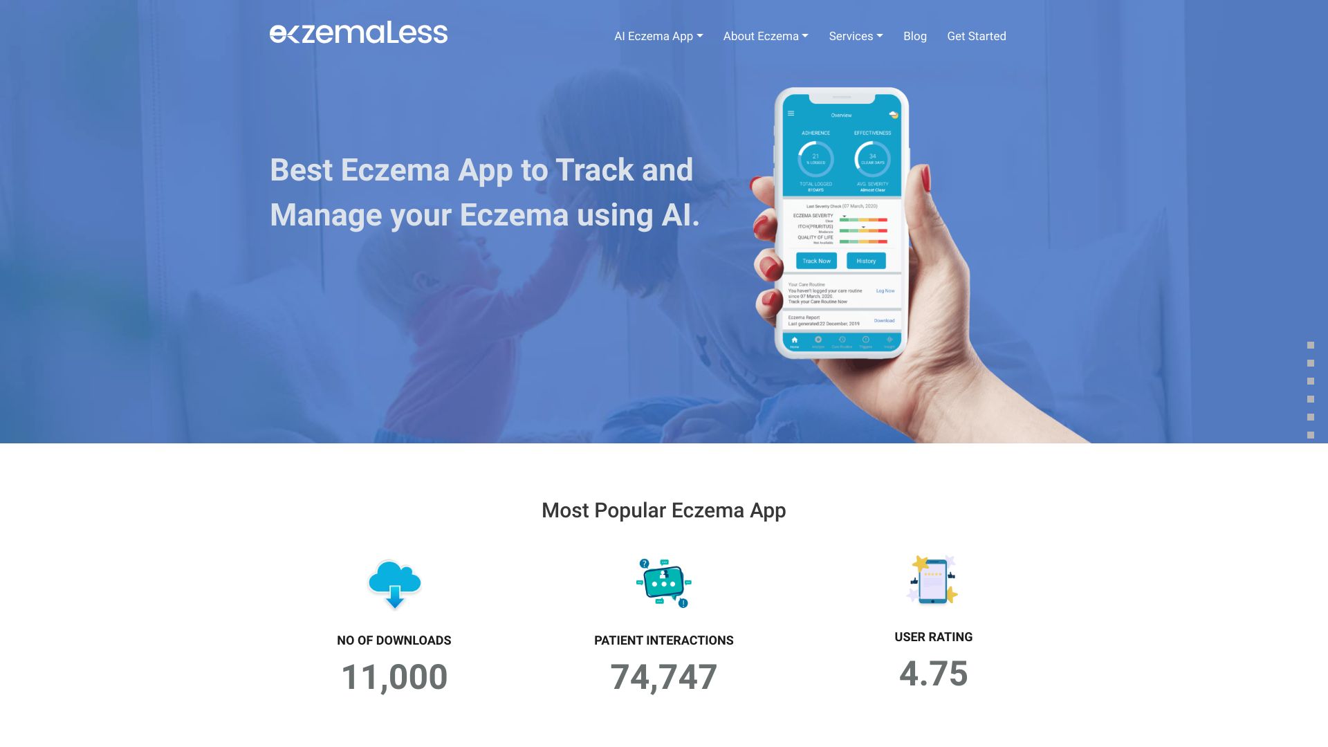 AI Eczema App网页截图,AI Eczema App网页快照