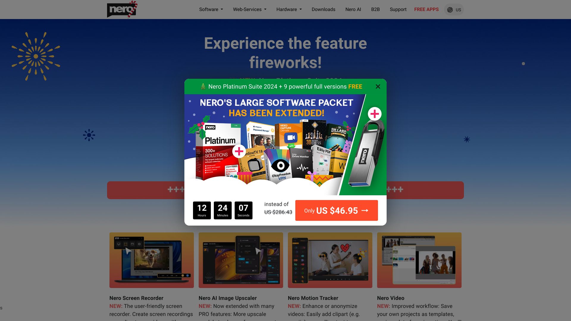 Nero Software网页截图,Nero Software网页快照