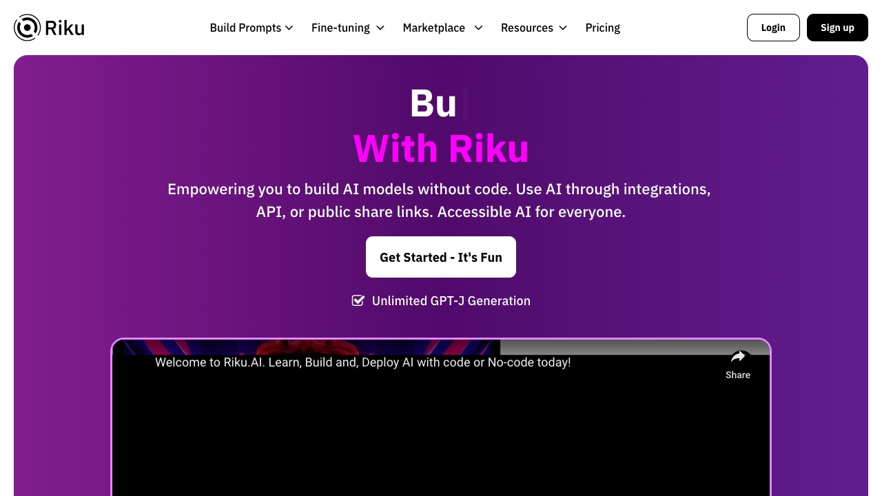 Riku.ai网页截图,Riku.ai网页快照