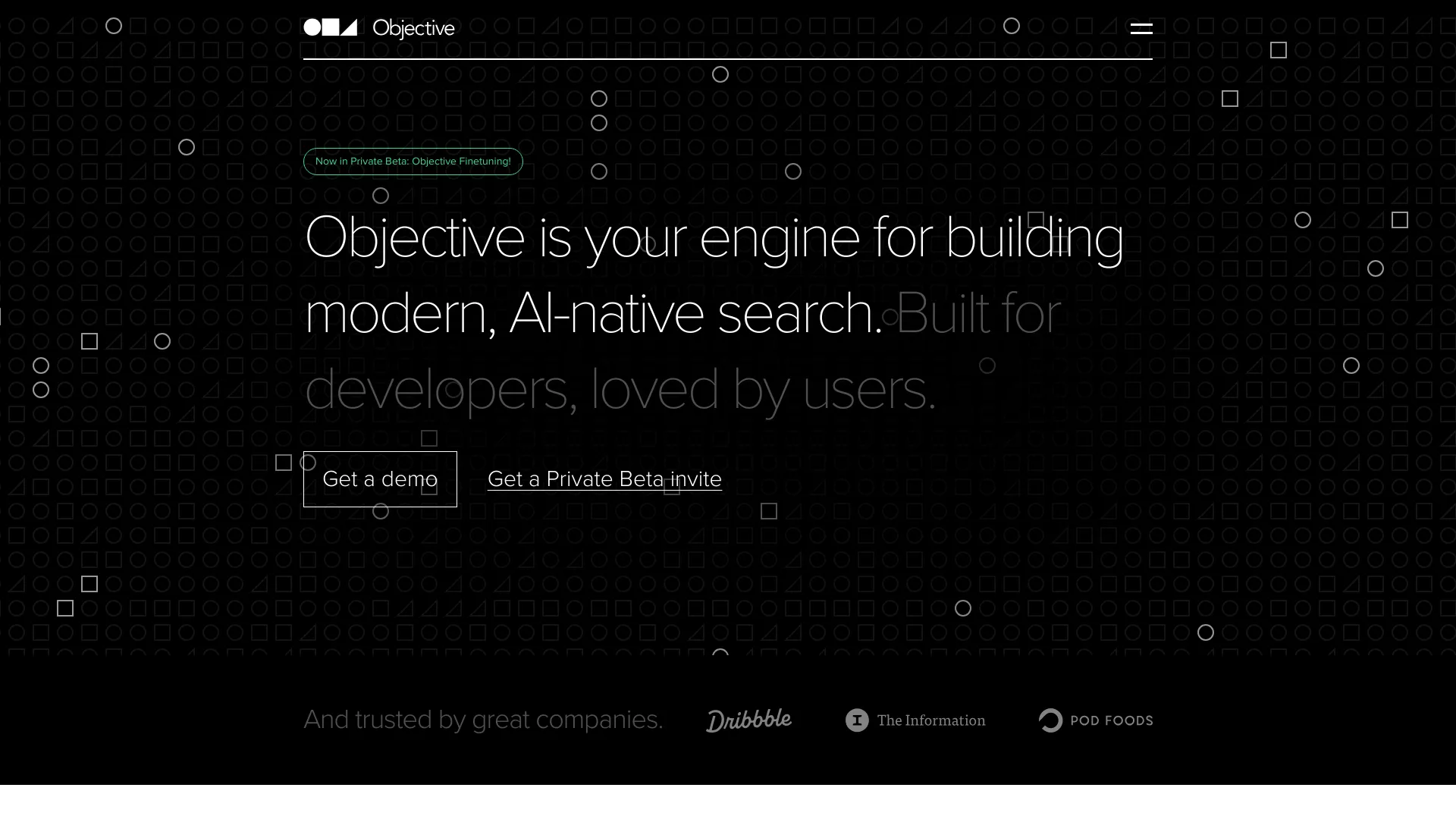 Objective Search API网页截图,Objective Search API网页快照