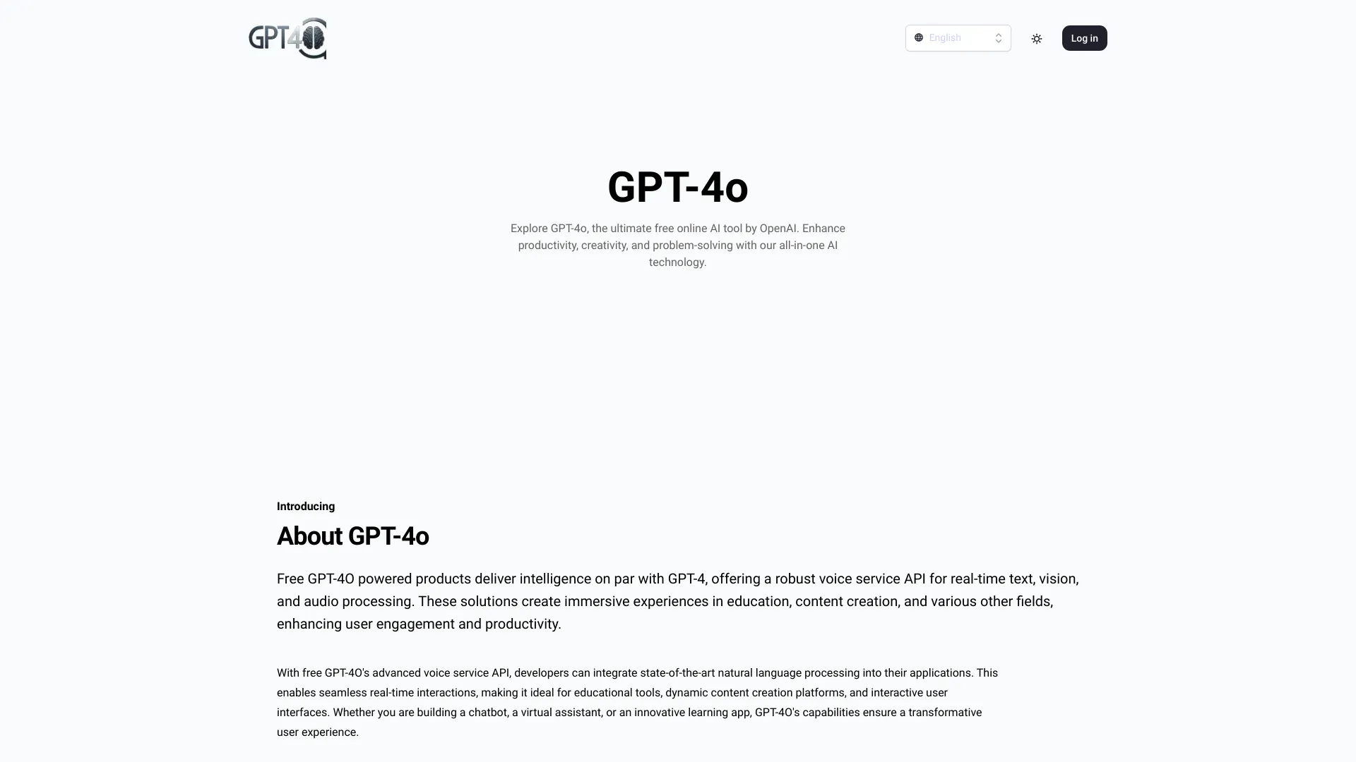 GPT-4o click to start网页截图,GPT-4o click to start网页快照