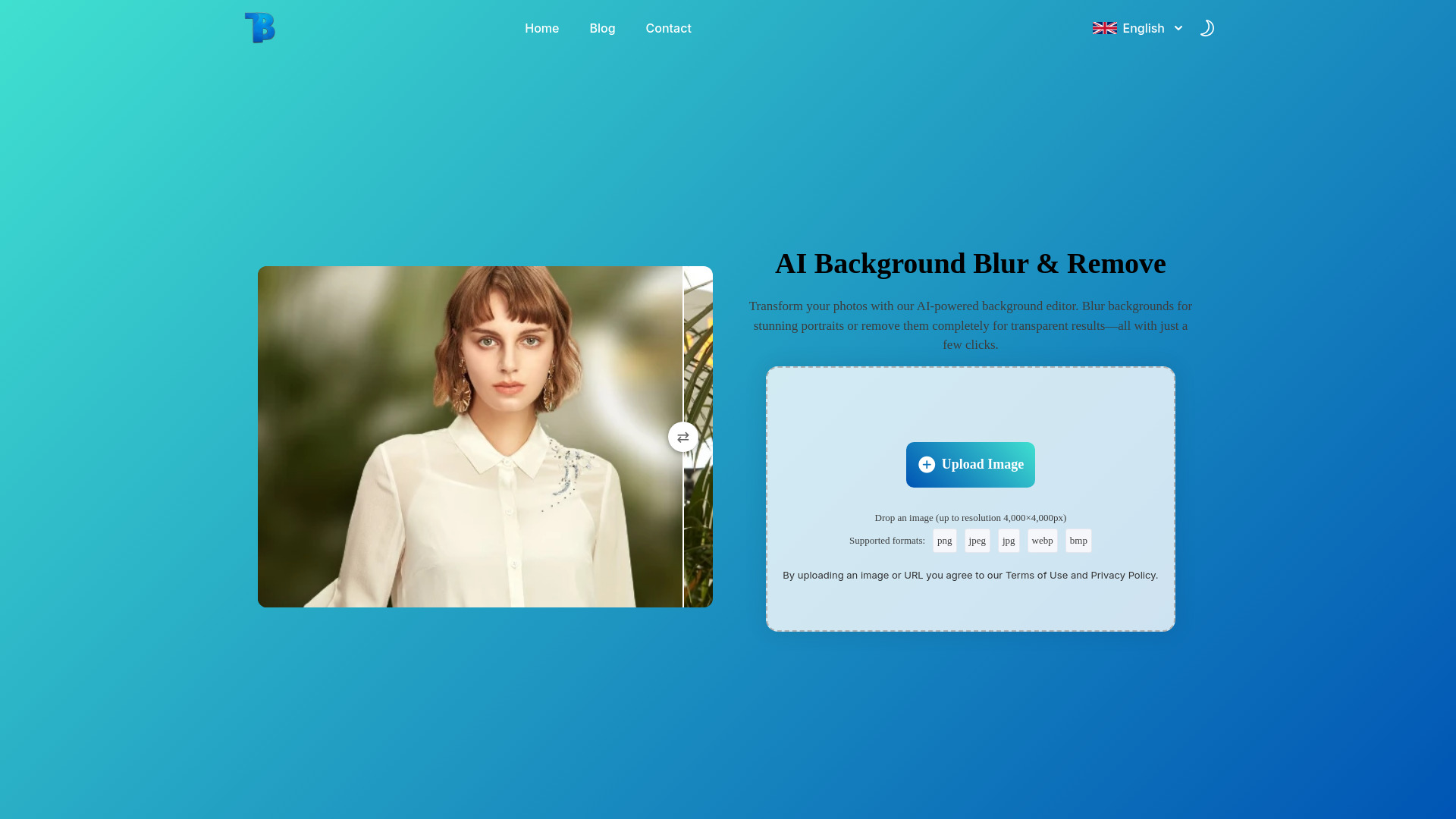 BlurBackground AI网页截图,BlurBackground AI网页快照