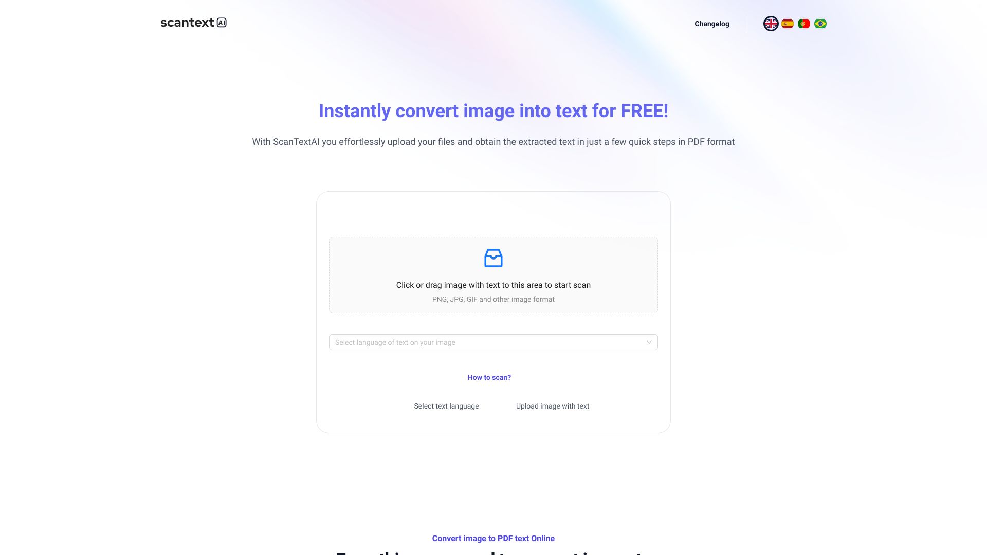 ScantextAI网页截图,ScantextAI网页快照