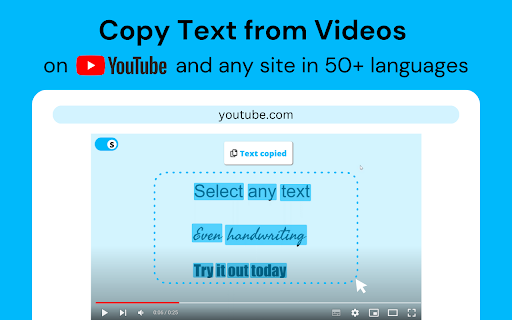 Selectext: Copy Text from Videos网页截图,Selectext: Copy Text from Videos网页快照
