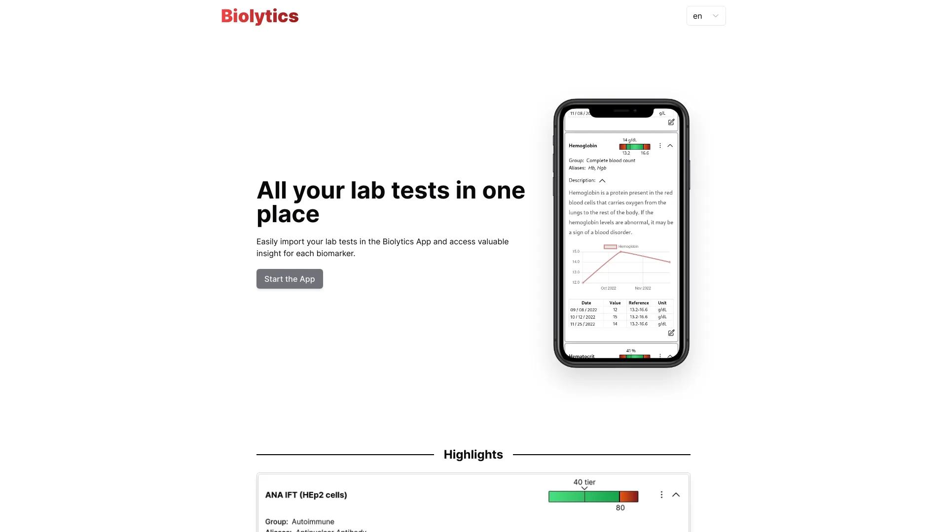 Biolytics网页截图,Biolytics网页快照